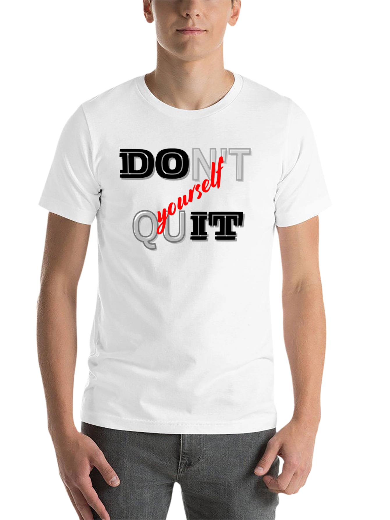 Black Don't Quit T-Shirt - Motivational Graphic Tee view 14