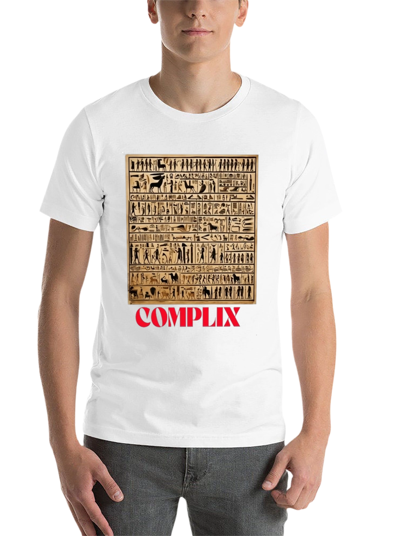 Black Complix Egyptian Hieroglyphic T-Shirt view 14