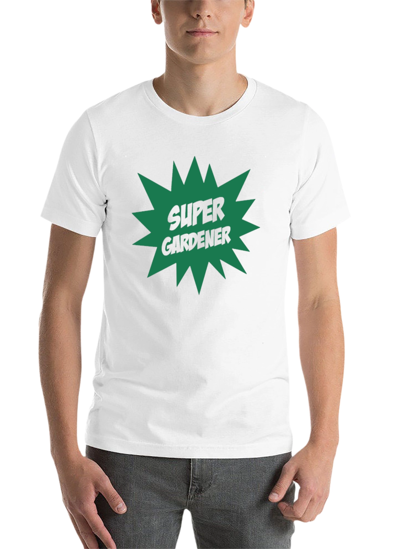 Black Super Gardener T-Shirt - Black Crew Neck Tee view 14