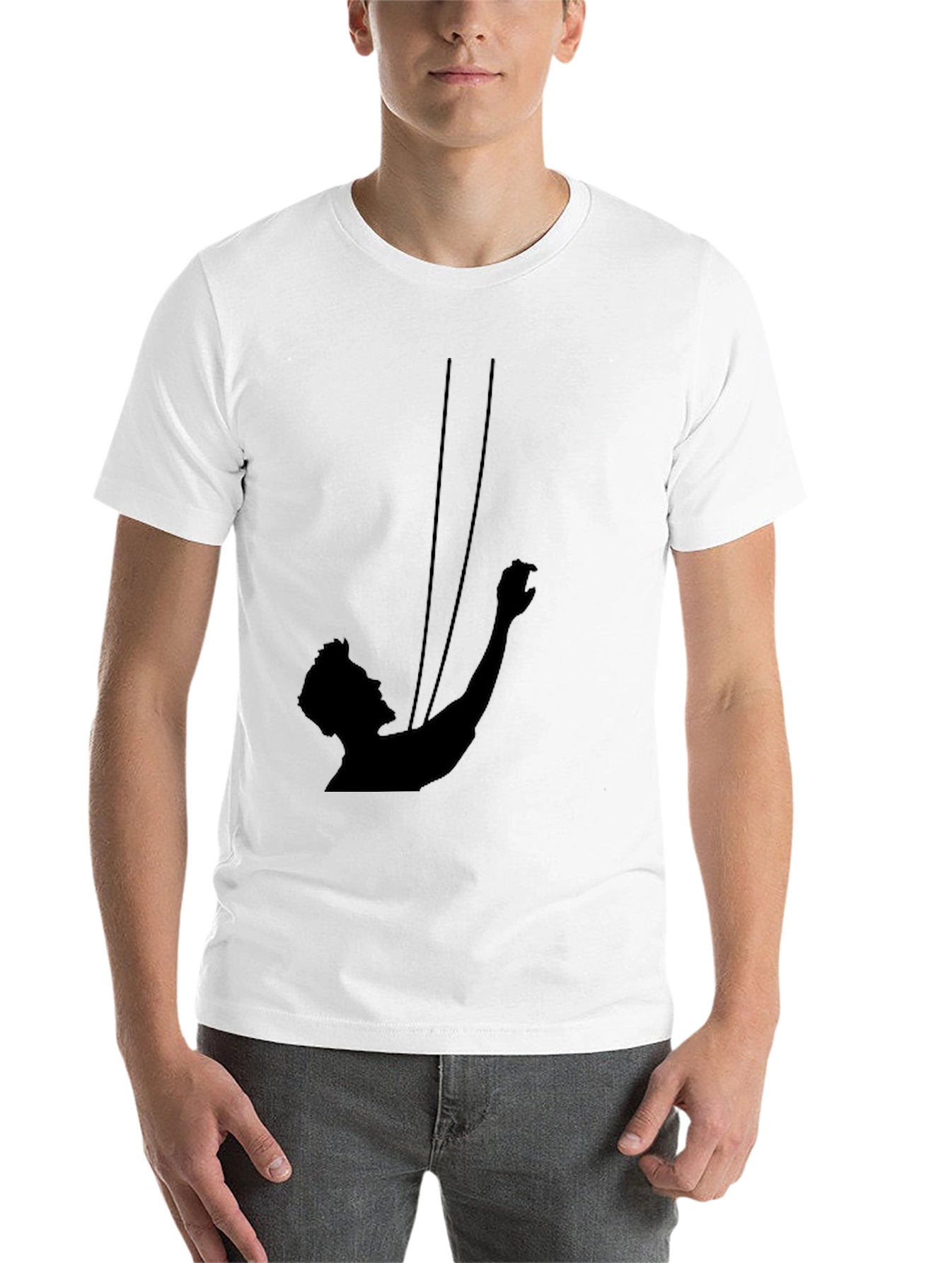 Black Silhouette String Theory Graphic Tee - Black view 14