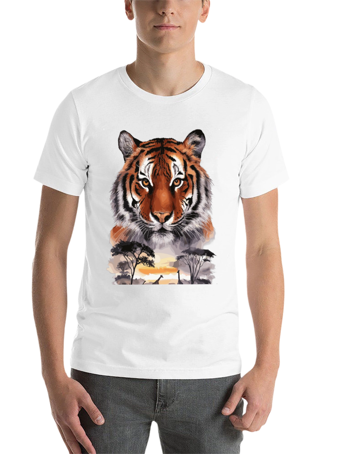 Black Tiger Safari Graphic Tee - Wildlife Adventure Shirt view 14