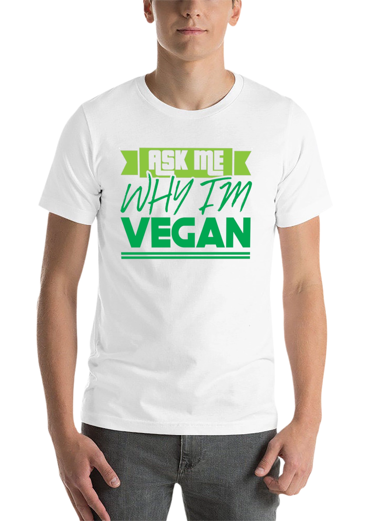 Black Ask Me Why I'm Vegan T-Shirt view 14