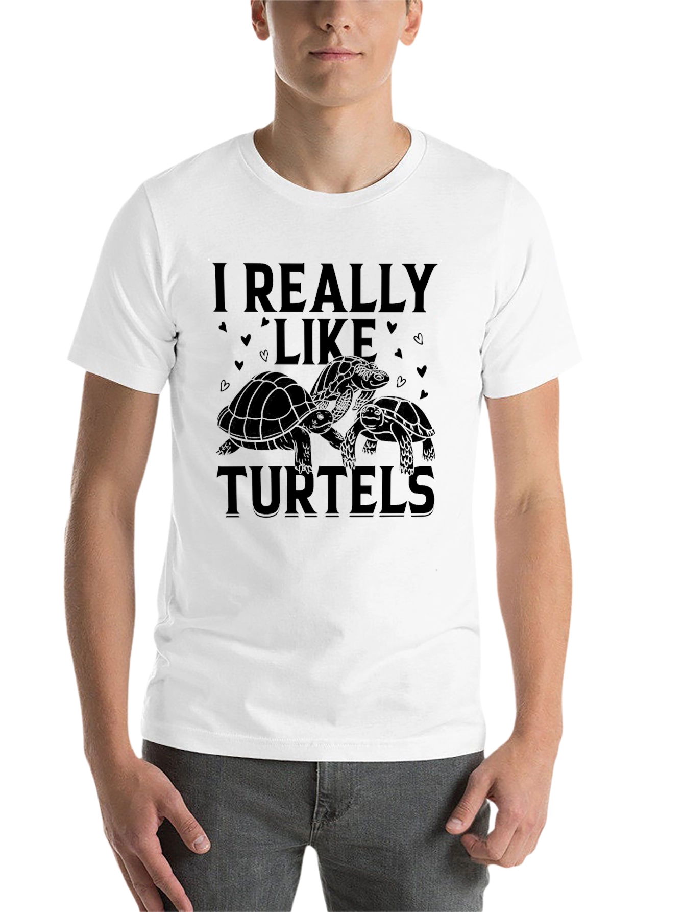 Black I Really Like Turtels T-Shirt - Funny Turtle Lover Tee view 14