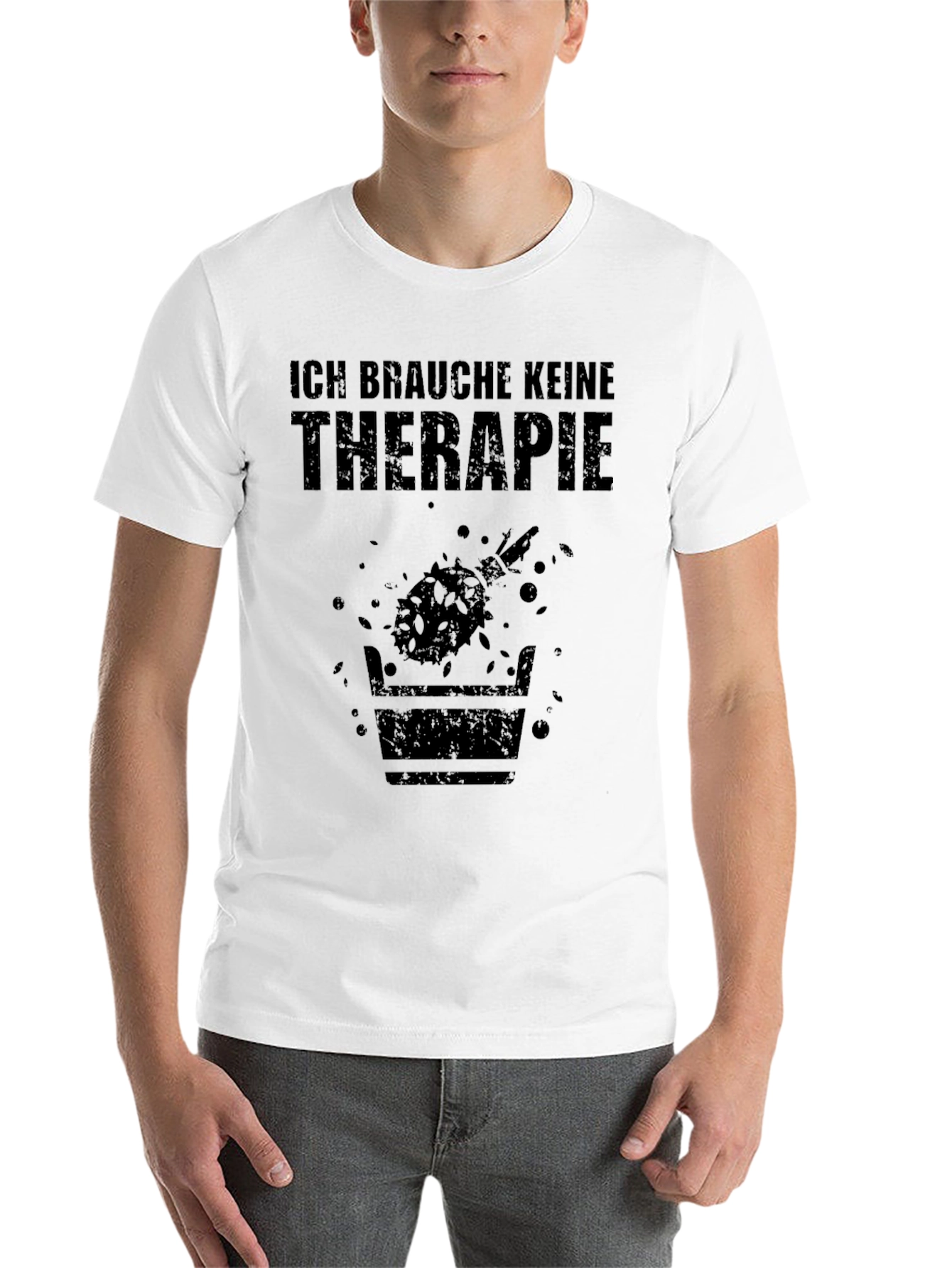 Black Ich Brauche Keine Therapie Black T-Shirt view 14