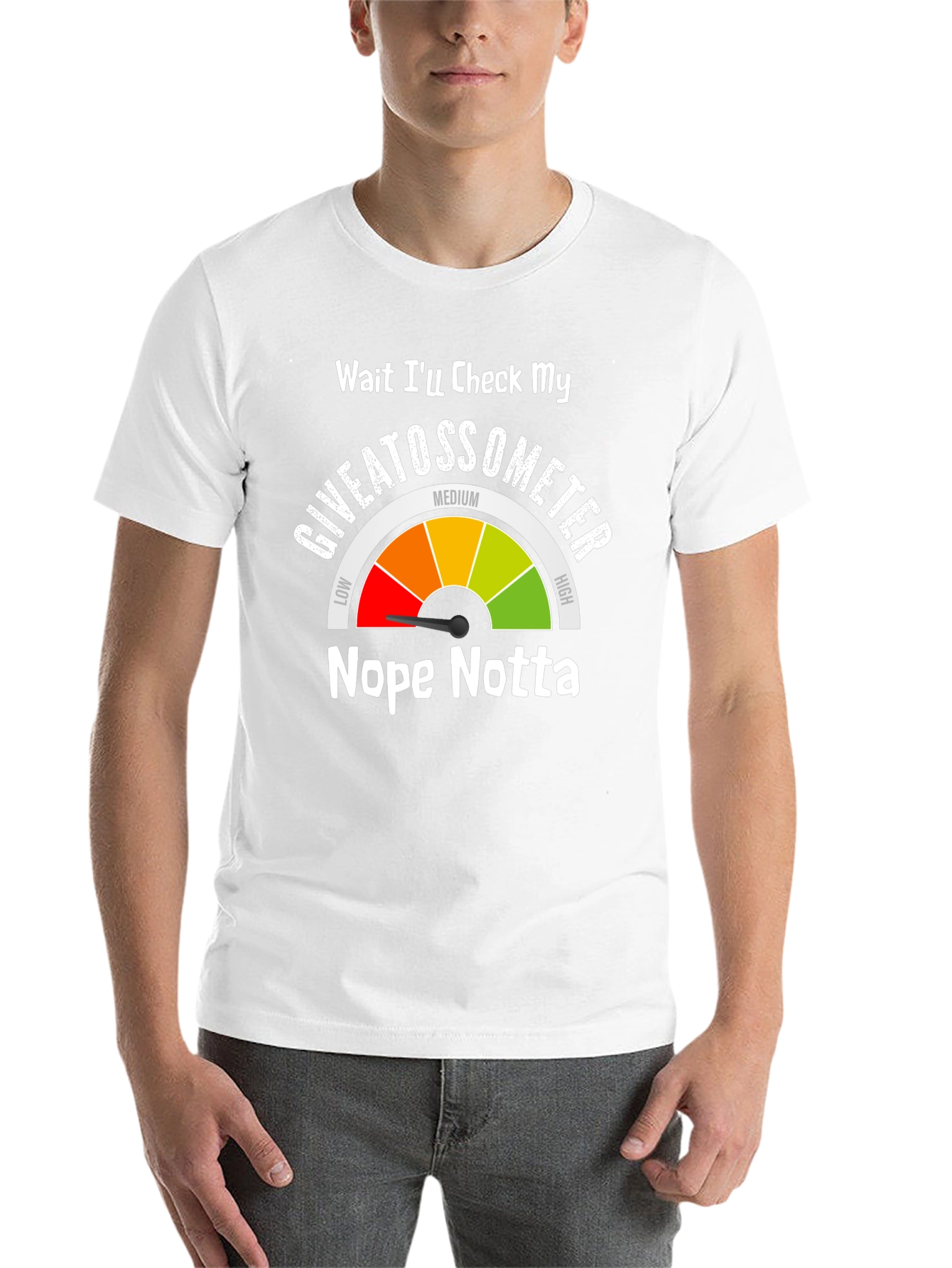 Black Giveatossometer Graphic T-Shirt - Sarcastic Humor Tee view 14