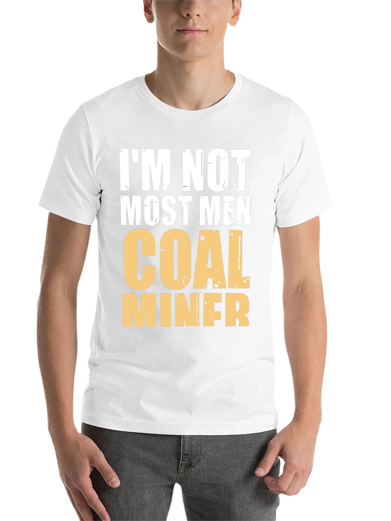 Black I'm Not Most Men Coal Miner Graphic Tee view 14