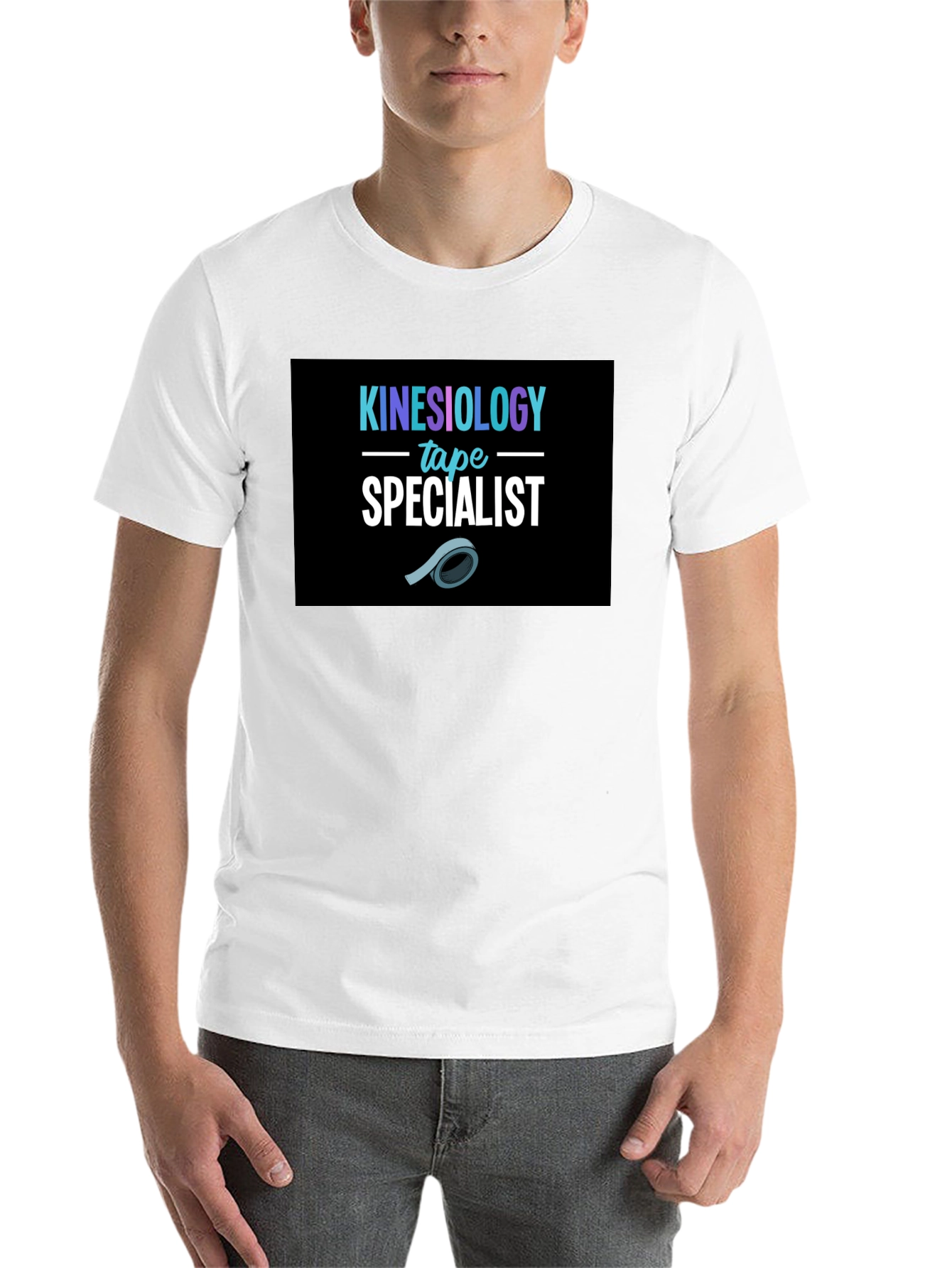 Black Kinesiology Tape Specialist T-Shirt view 14