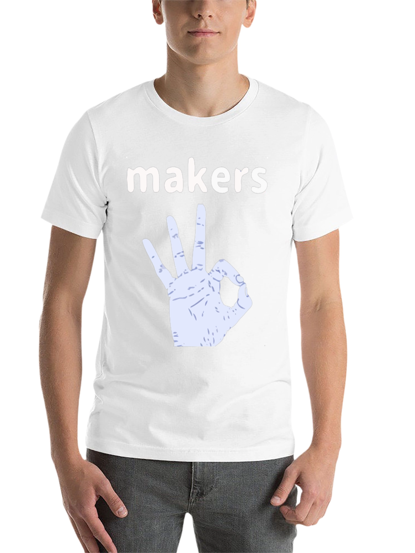 Black Makers Gesture Graphic T-Shirt - Black Cotton Tee view 14