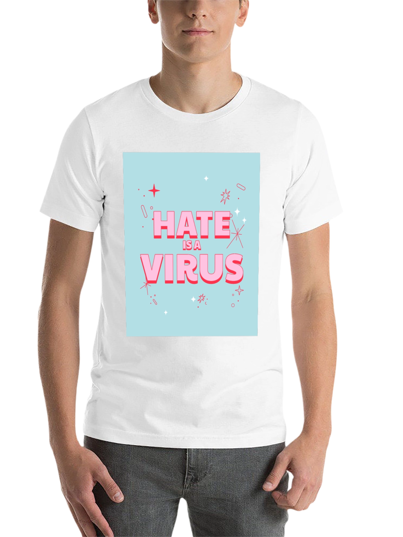 Hate Is A Virus Graphic Tee - 14