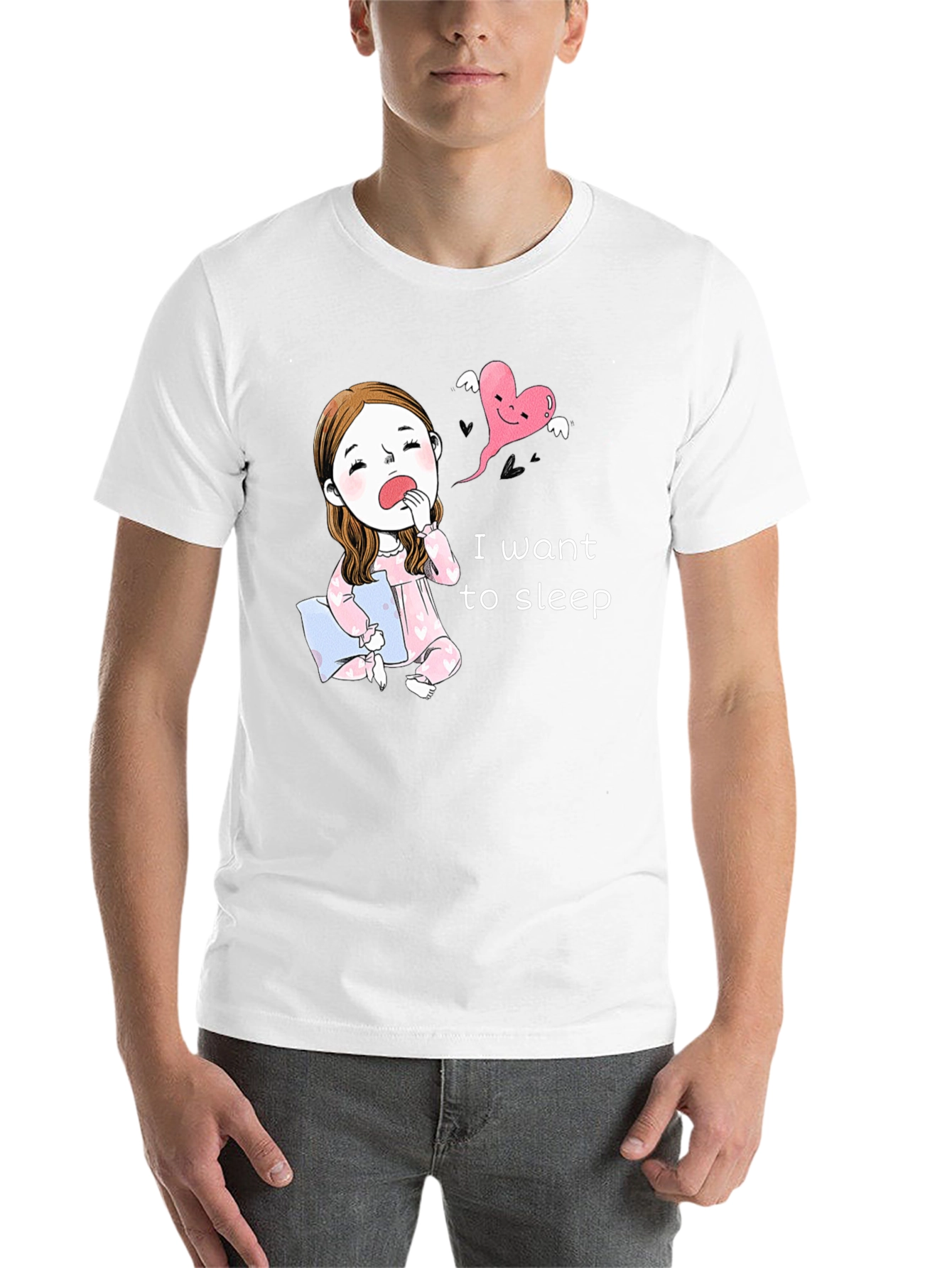 Black Sleepy Cartoon Tee - I Want To Sleep! view 14