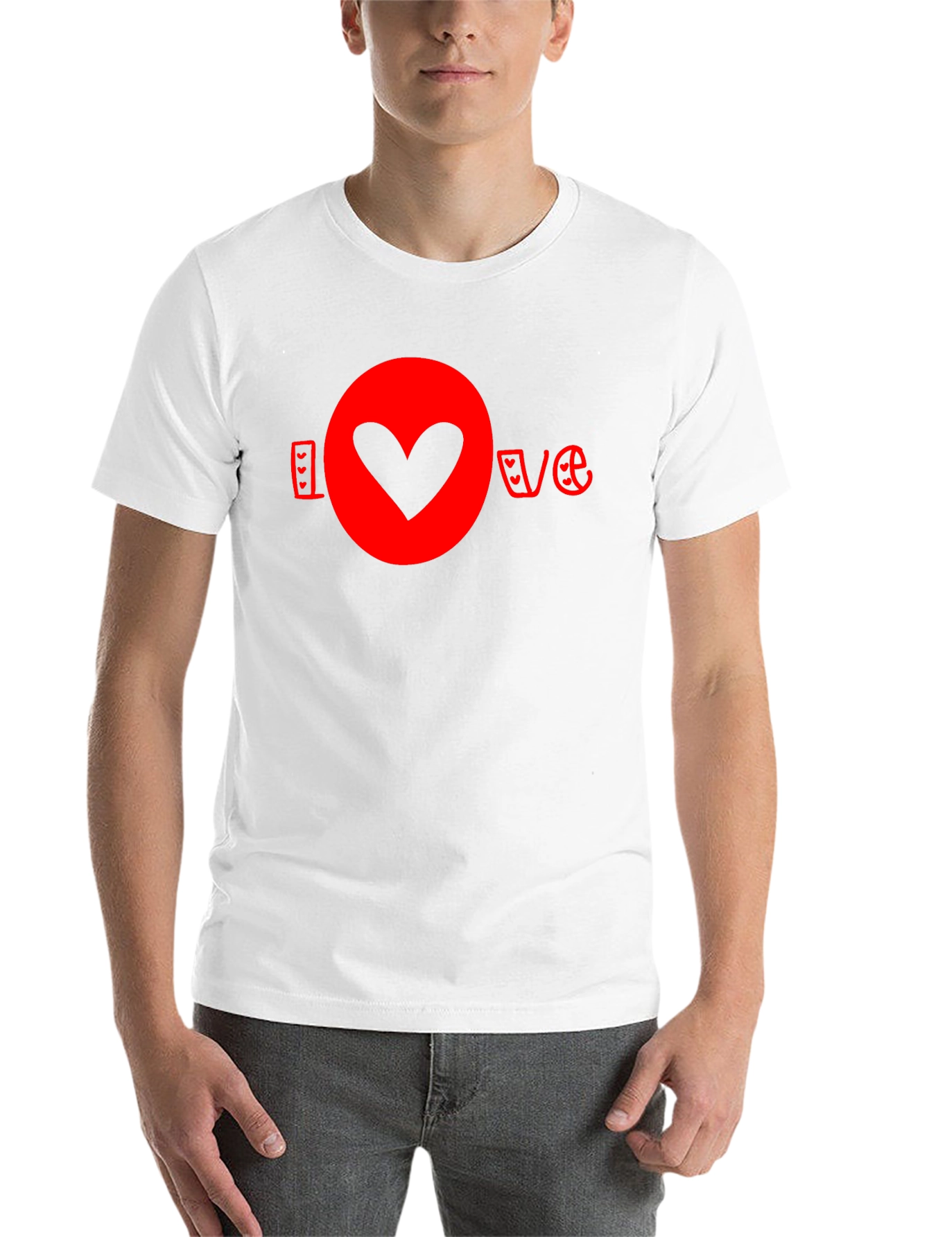 Black Love Heart Graphic Tee - Black T-Shirt view 14