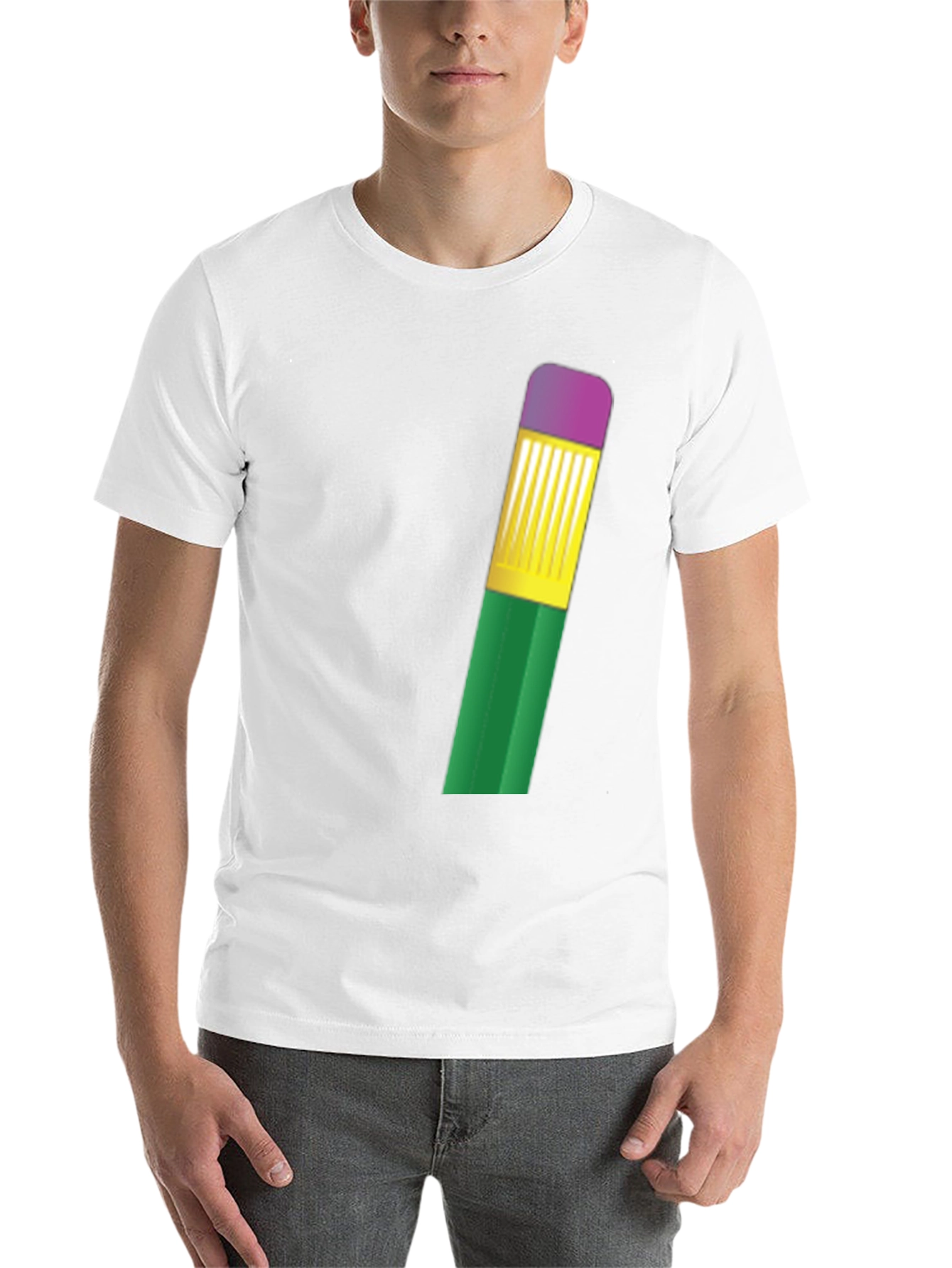 Black Novelty Pencil T-Shirt - Quirky Graphic Tee view 14