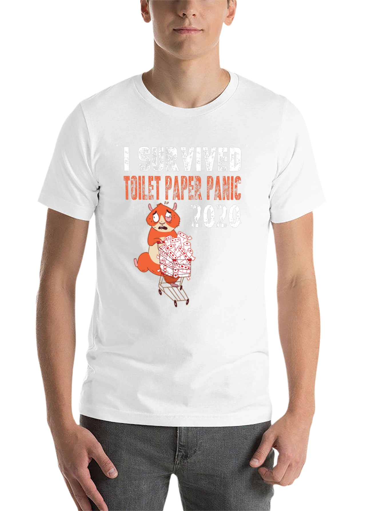 Black I Survived Toilet Paper Panic 2020 T-Shirt view 14