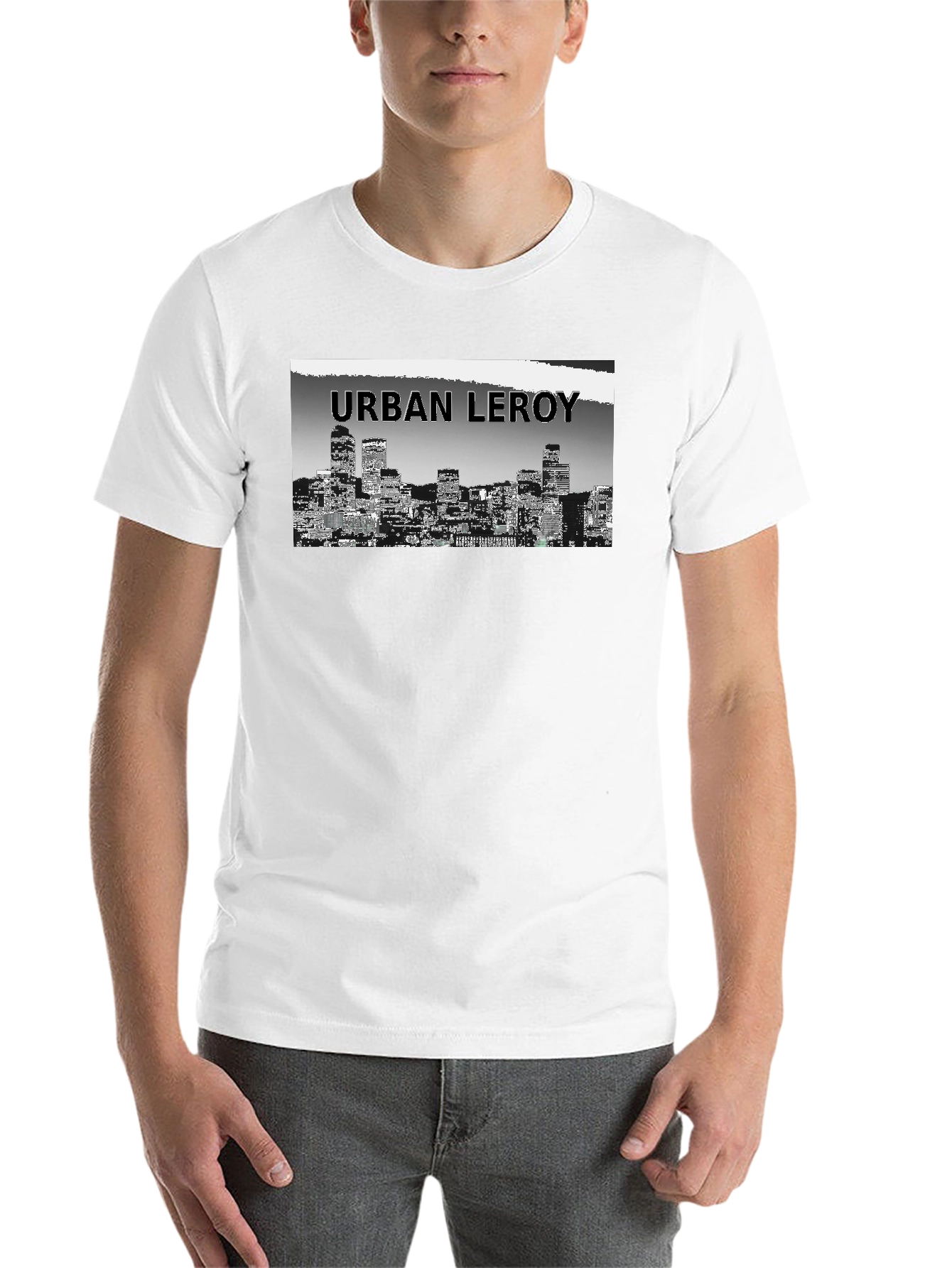 Black Urban Leroy Cityscape Graphic Tee - Black view 14