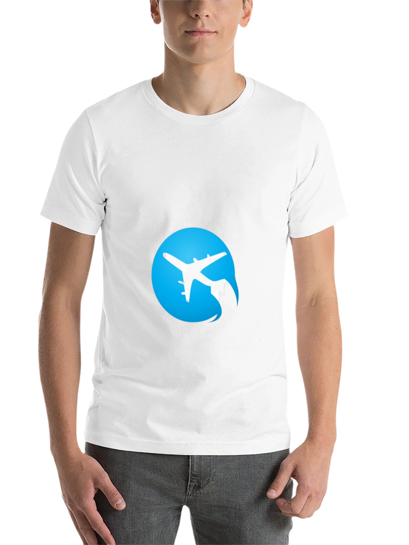 Black Airplane Logo Black T-Shirt view 14