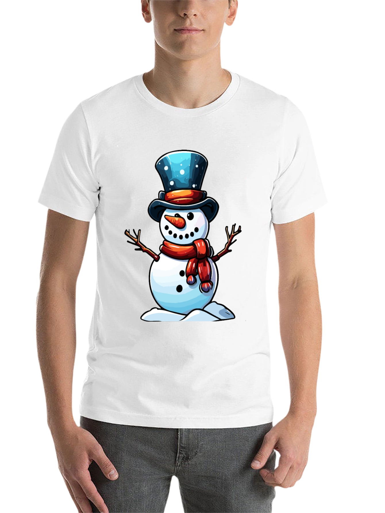 Festive Snowman Graphic Tee - 14