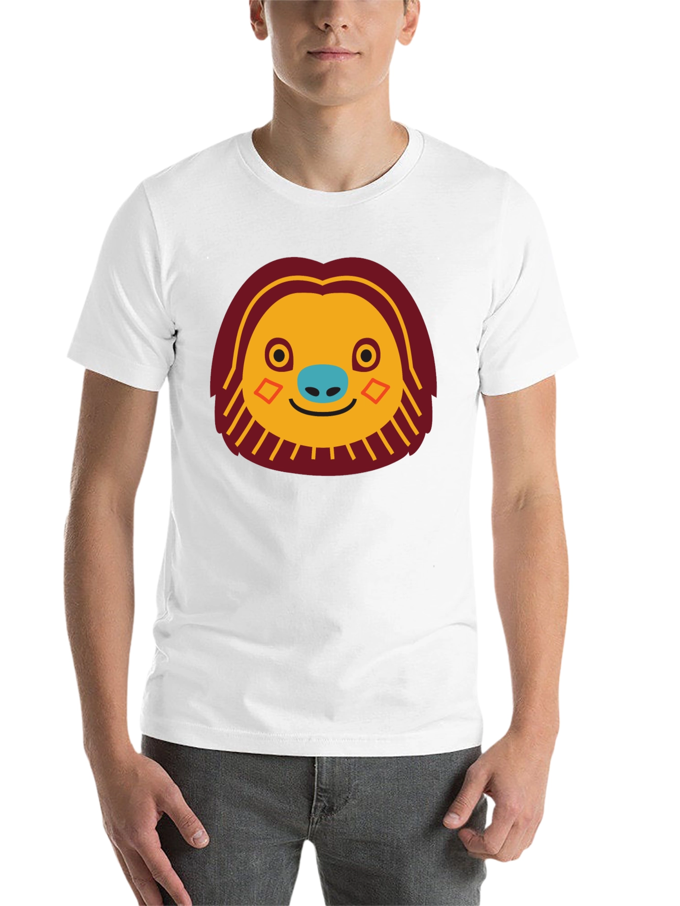 Black Funny Sloth Face Graphic T-Shirt view 14
