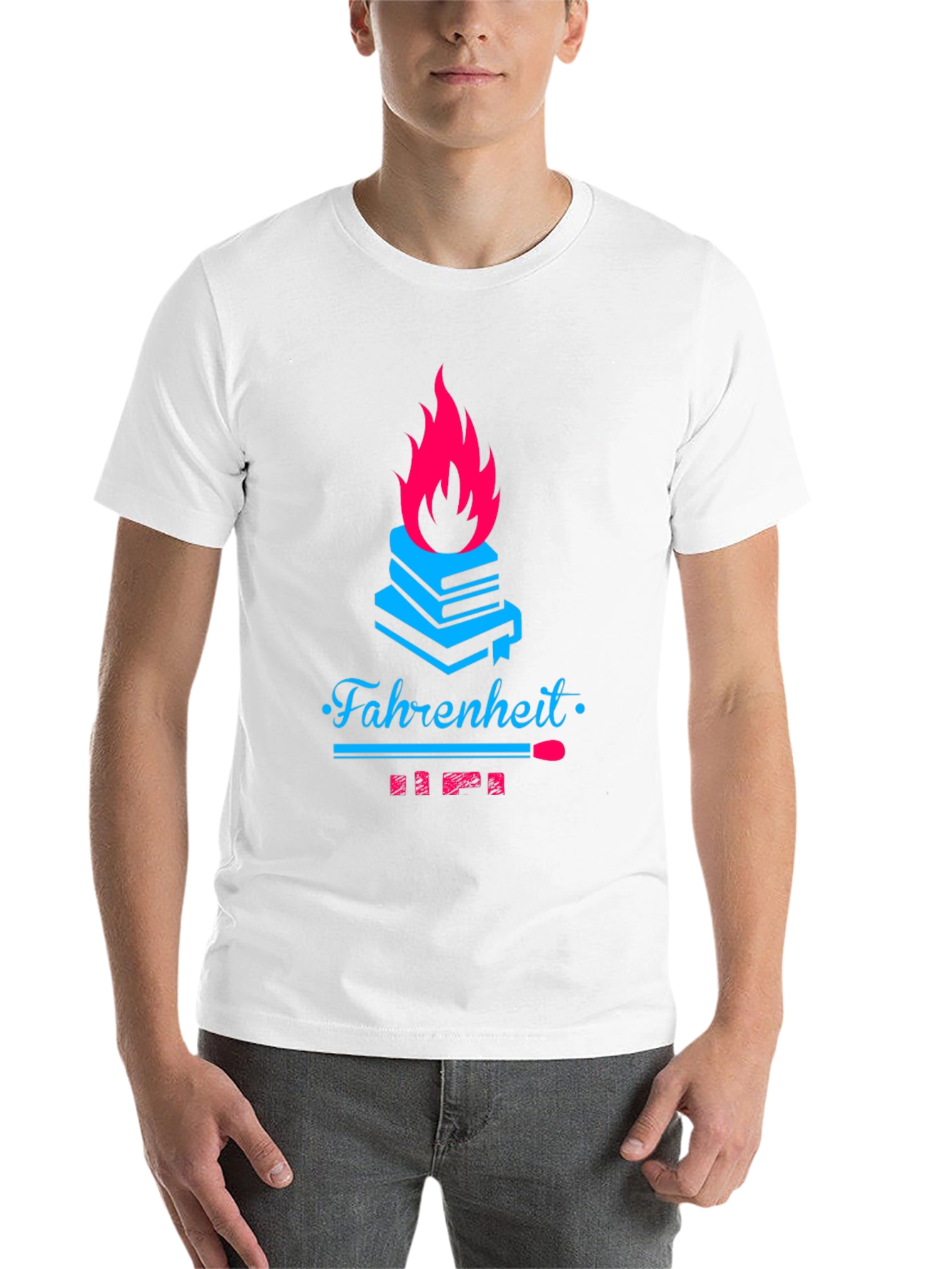 Black Fahrenheit Book Burning Graphic Tee view 14