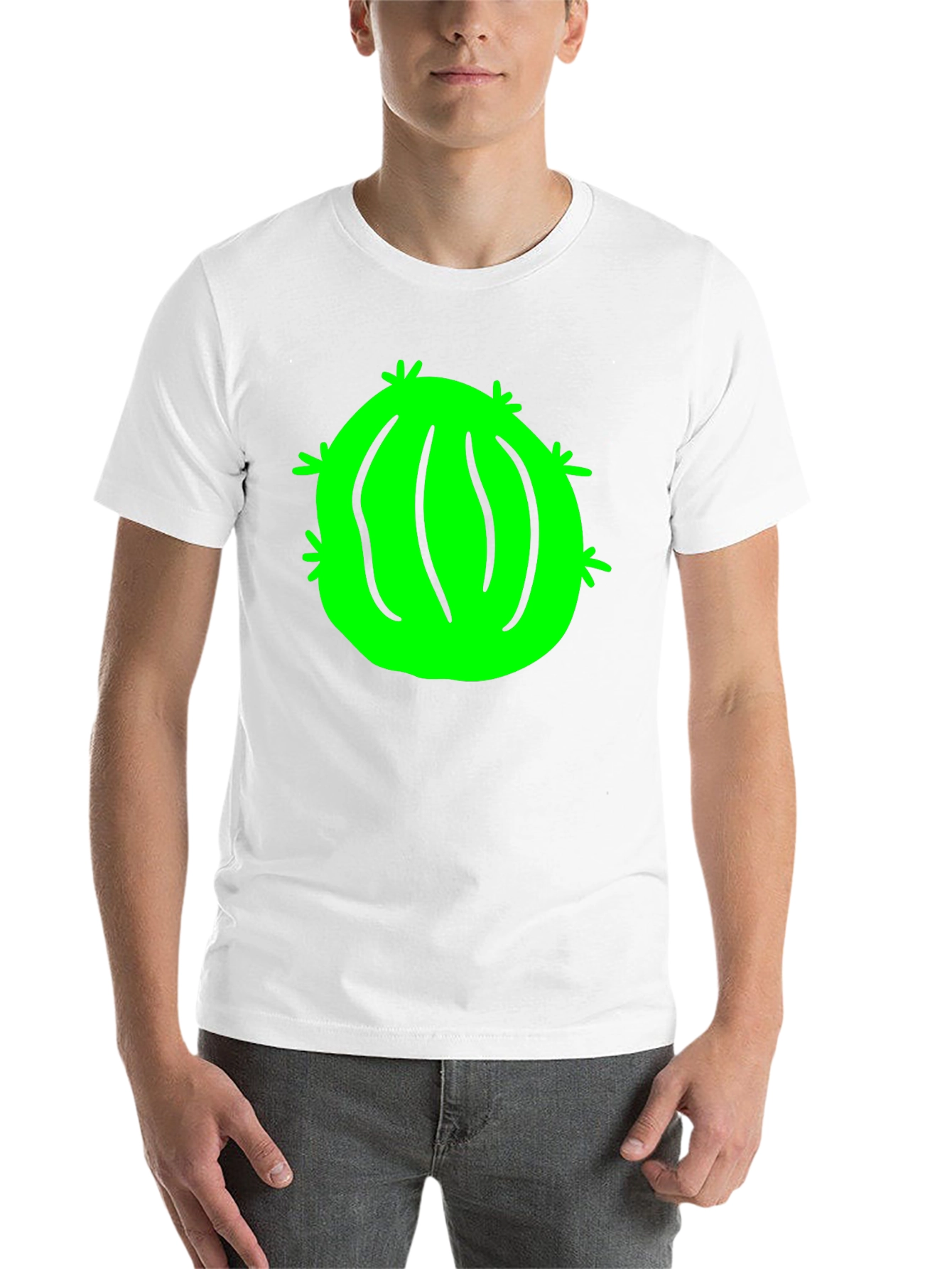 Black Funny Cactus Graphic T-Shirt - Black view 14