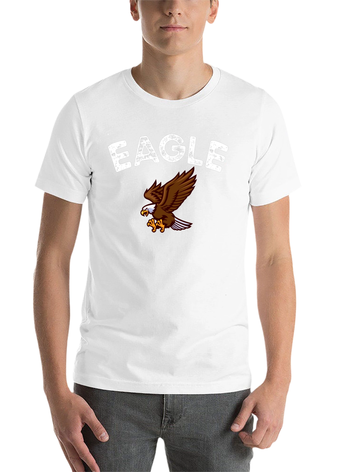 Black Black Eagle Graphic Print T-Shirt view 14