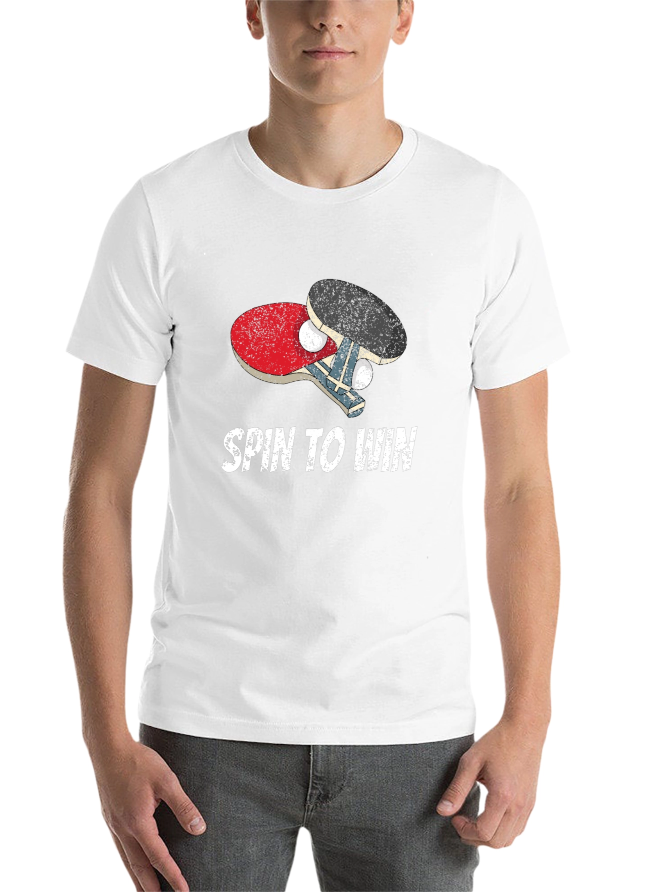 Black Spin To Win Ping Pong T-Shirt view 14