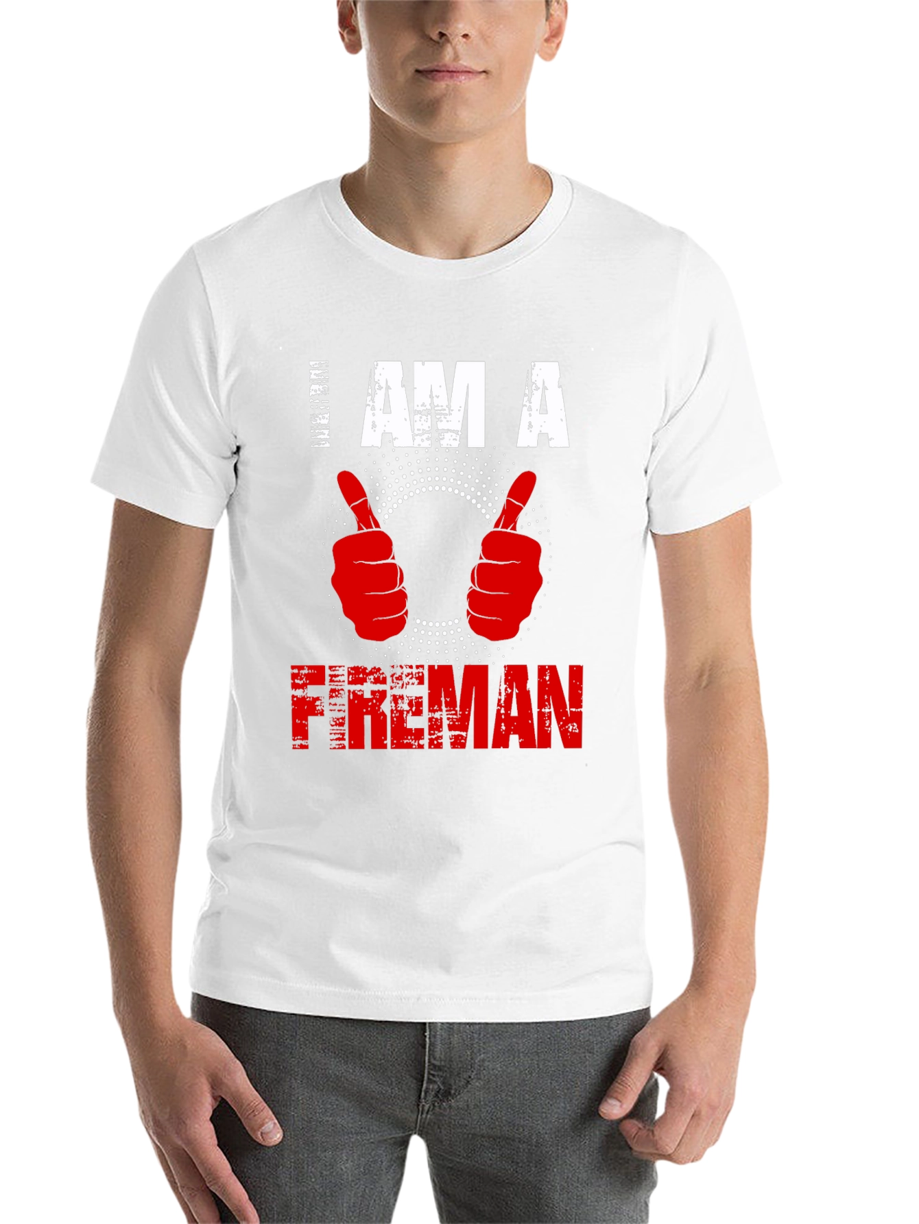 Black I am a Fireman T-shirt - Graphic Print view 14