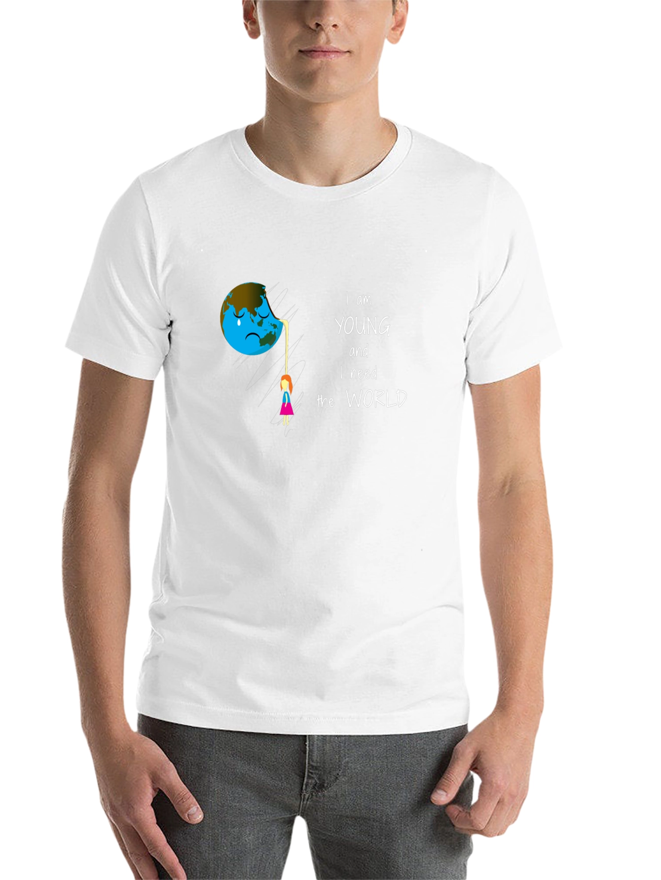 Black Eco-Conscious Graphic Tee: Save the World view 14