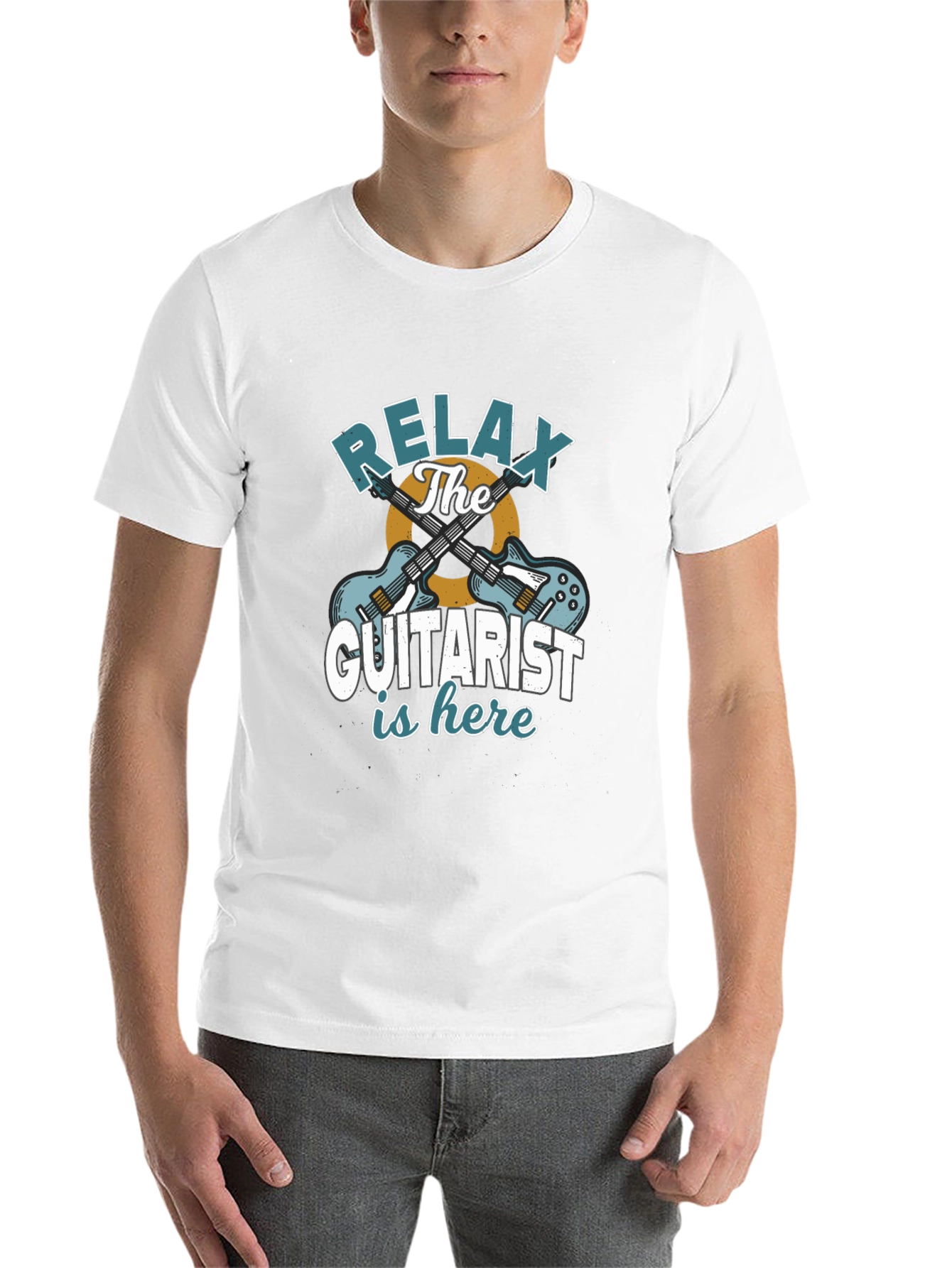 Relax The Guitarist is Here Graphic T-Shirt - 14