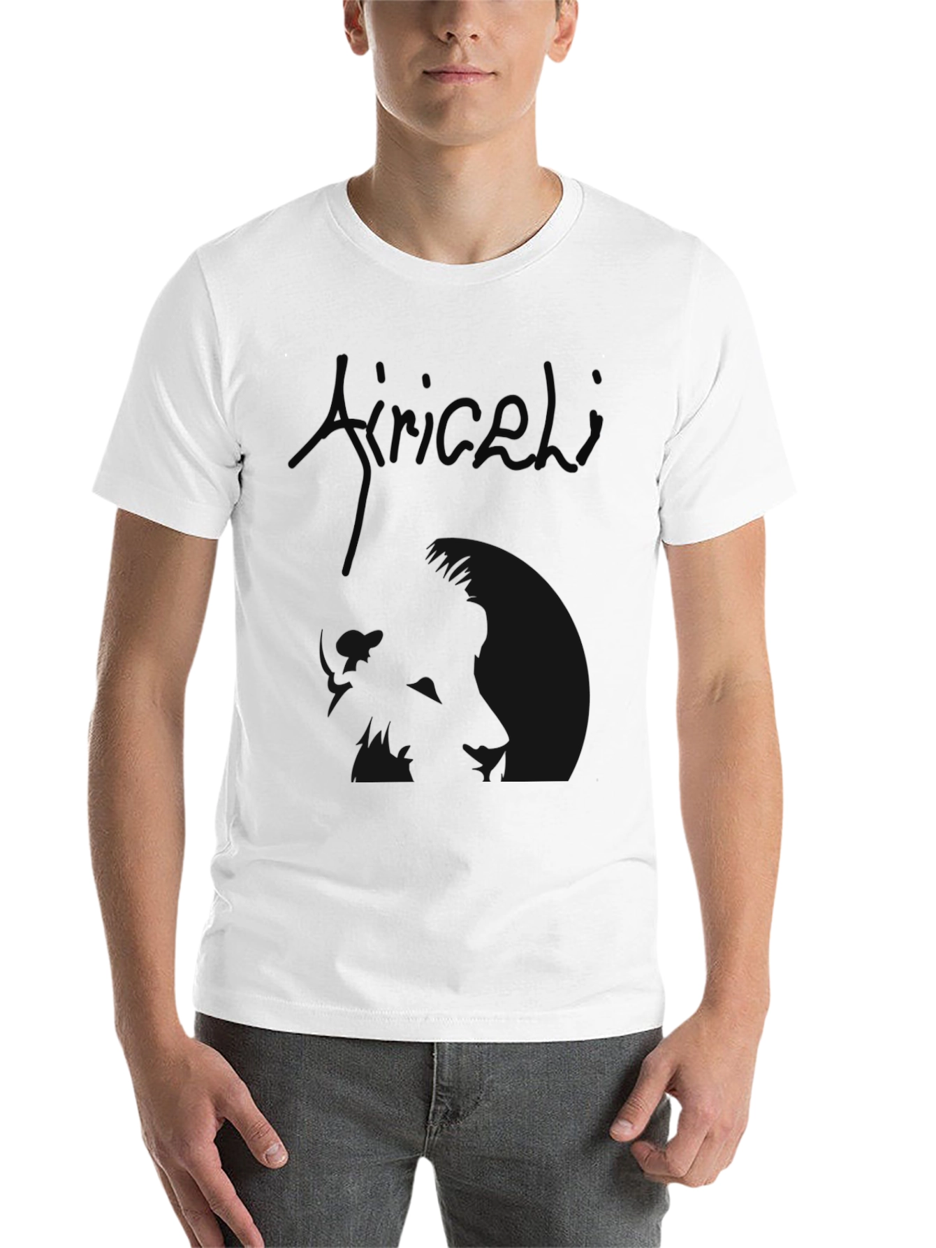 Black Men's Black Graphic T-Shirt - Aricelli Design view 14
