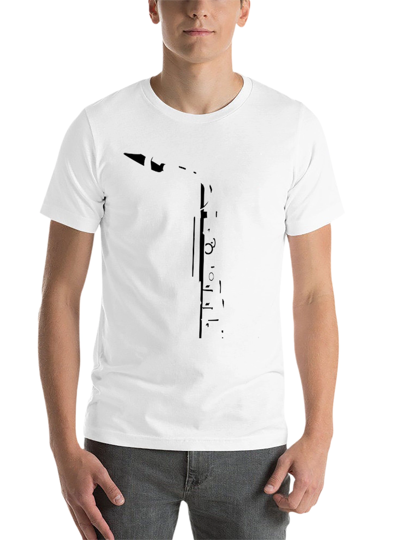 Black Saxophone Graphic Tee - Black Cotton T-Shirt view 14