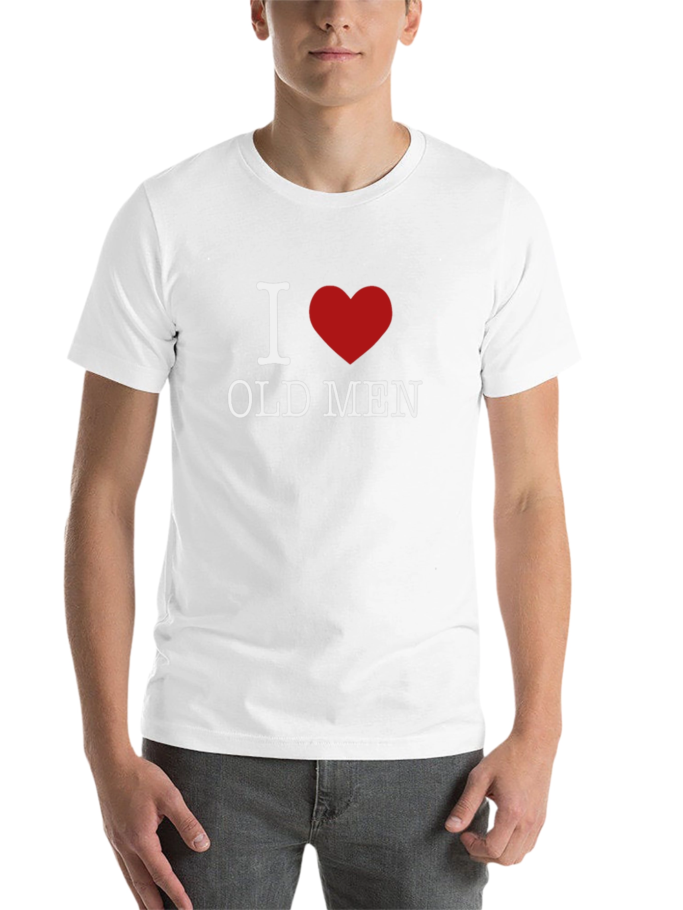 Black I Heart Old Men Graphic Tee view 14