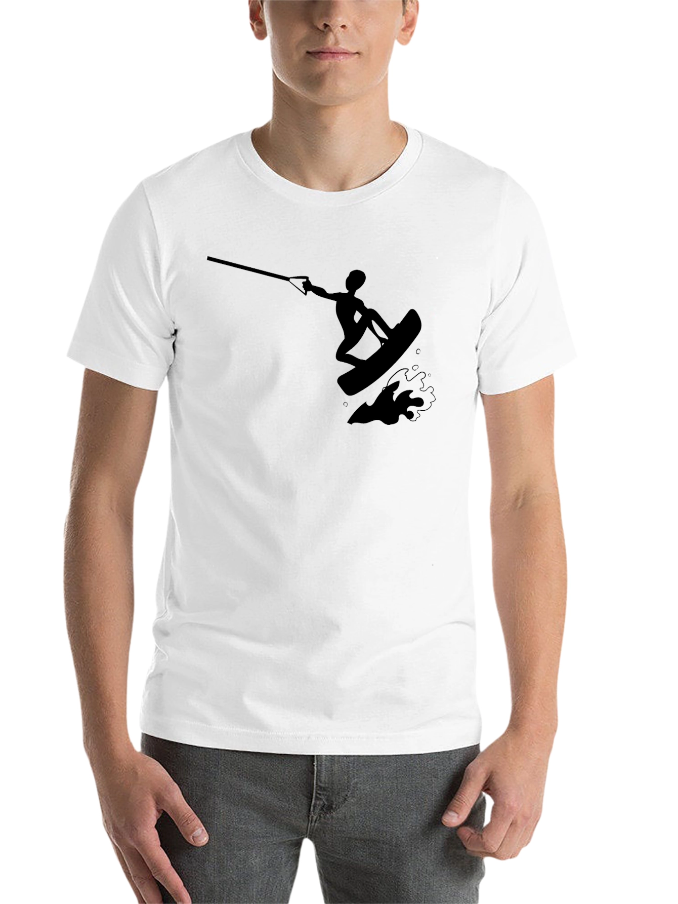 Black Black Wakeboard Graphic Tee - Watersport Fun view 14