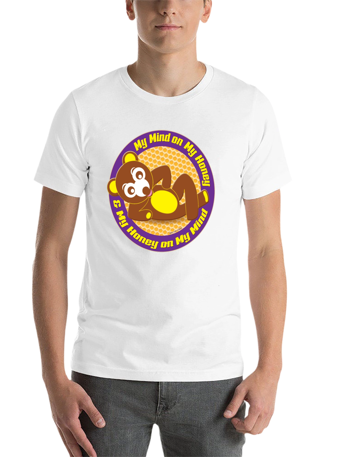 Black My Honey Bear Mind T-Shirt - Soft Cotton Tee view 14