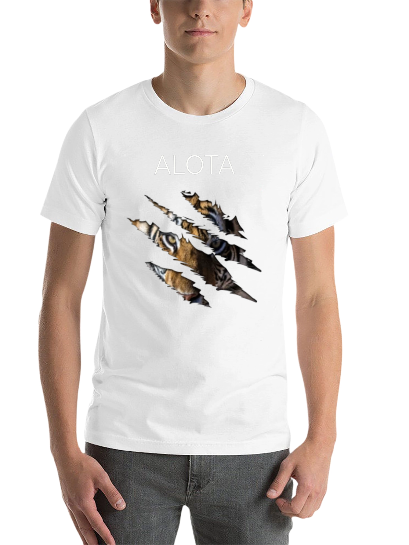 Black ALOTA Tiger Graphic T-Shirt - Black view 14