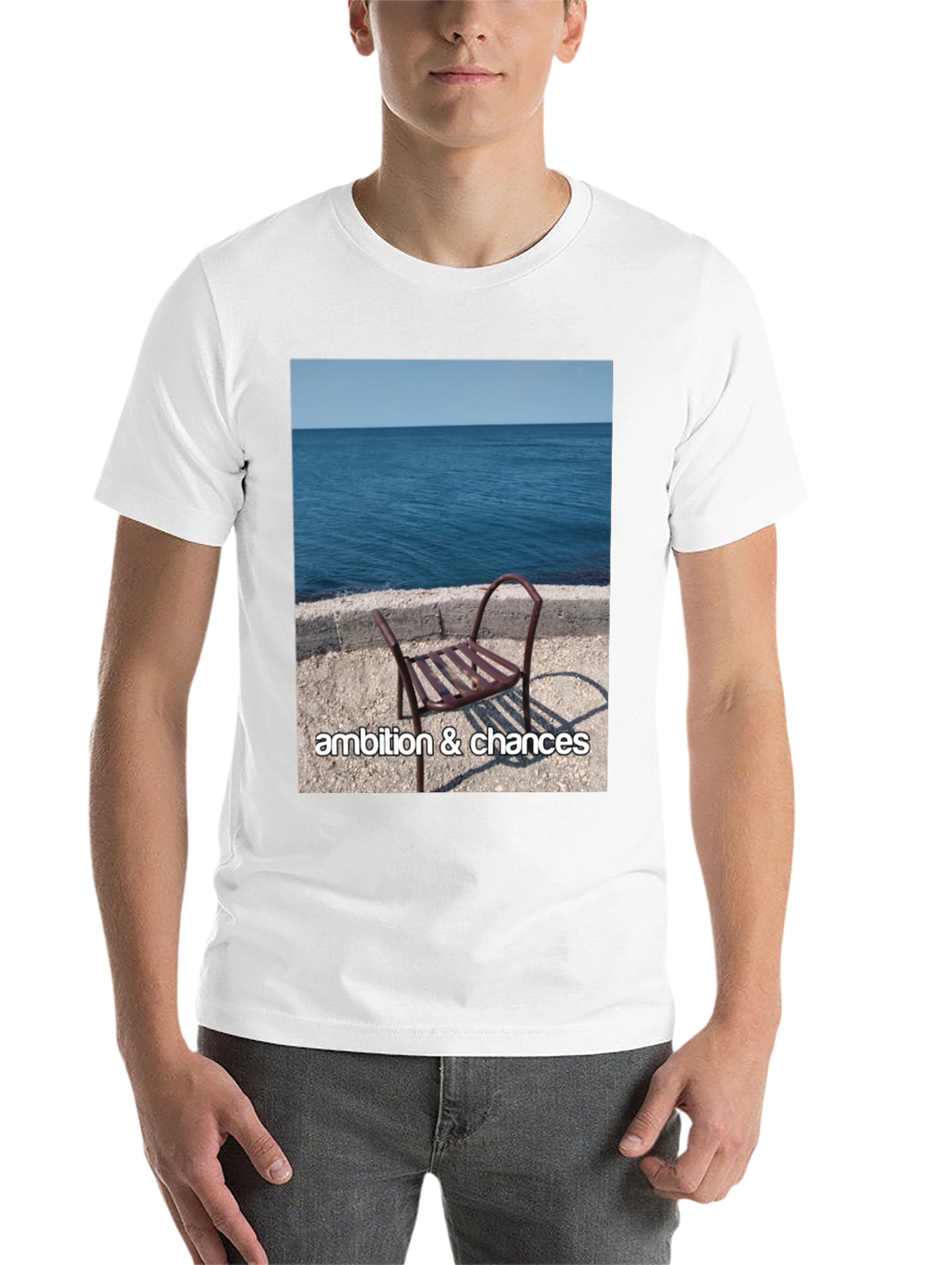 Black Ambition & Chances Beach Scene T-Shirt view 14