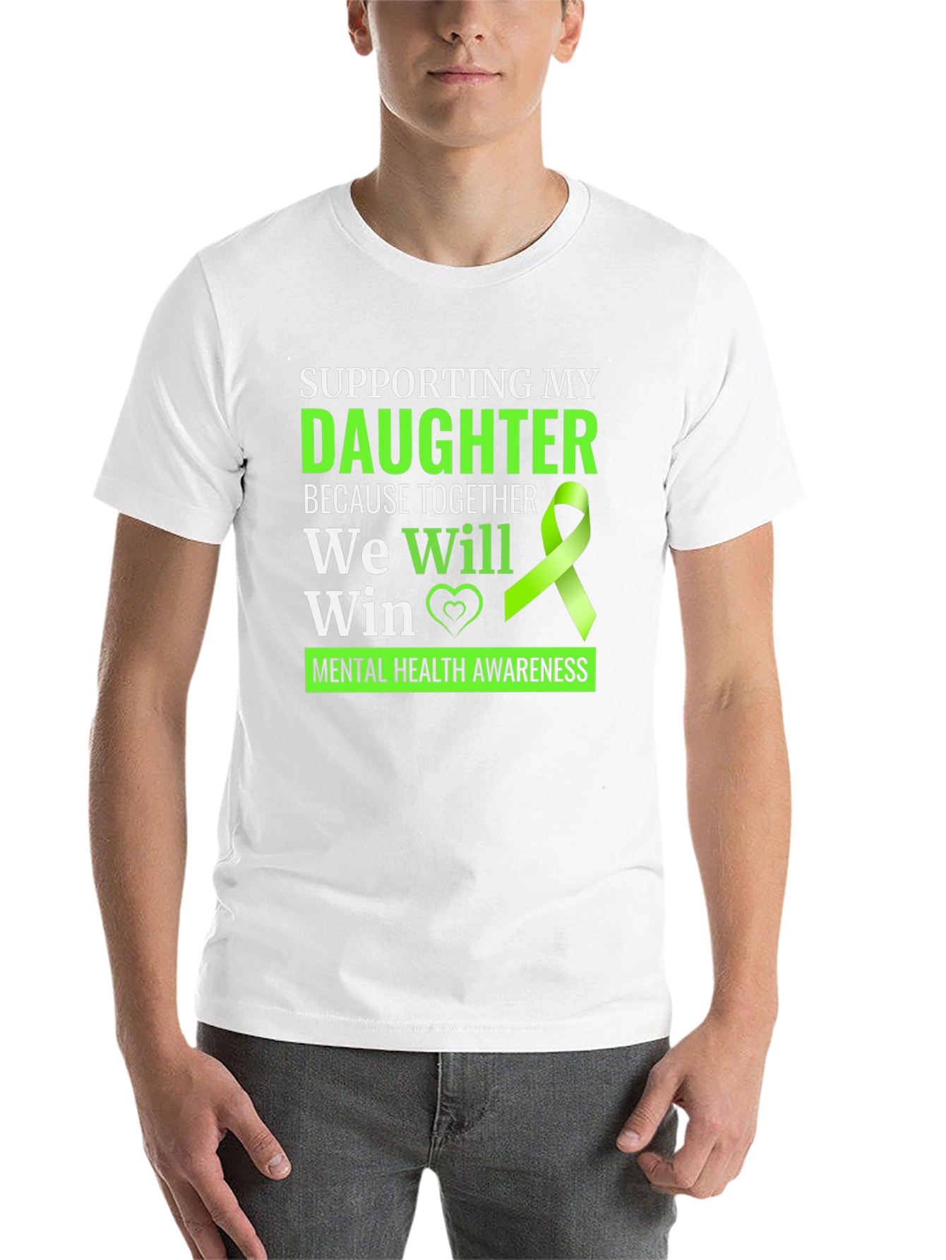 Black Mental Health Awareness T-Shirt - Supporting My Daughter view 14