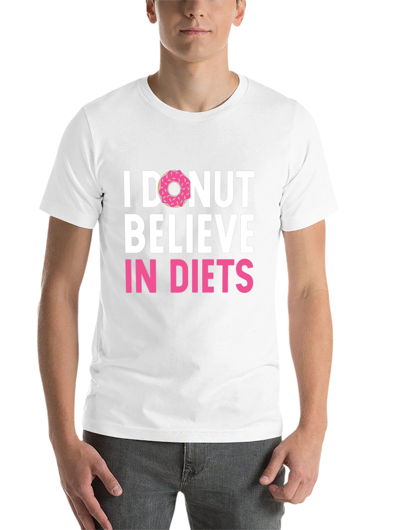 Black I Donut Believe in Diets Graphic T-Shirt view 14