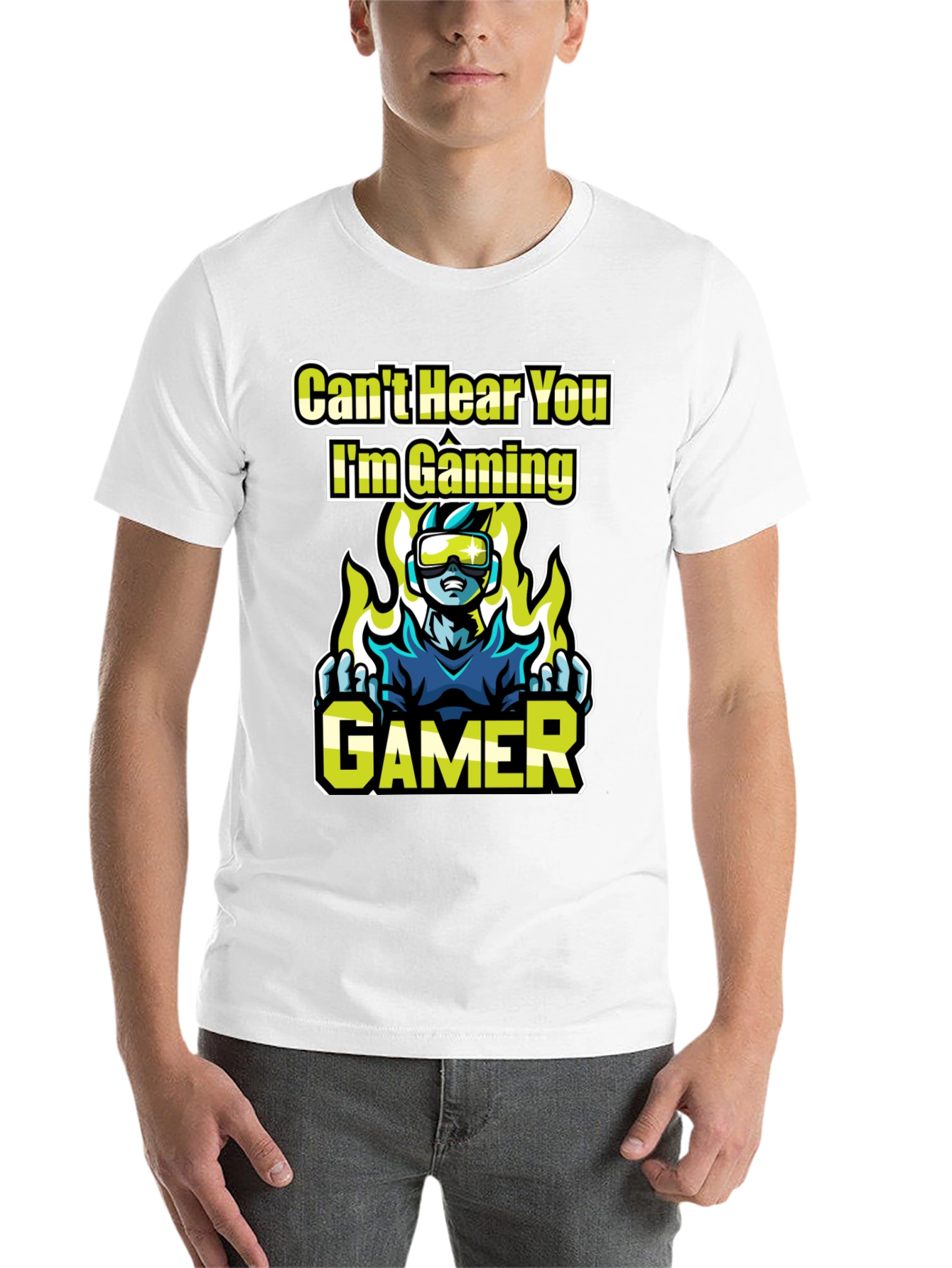 Black Can't Hear You, I'm Gaming! Graphic Tee view 14