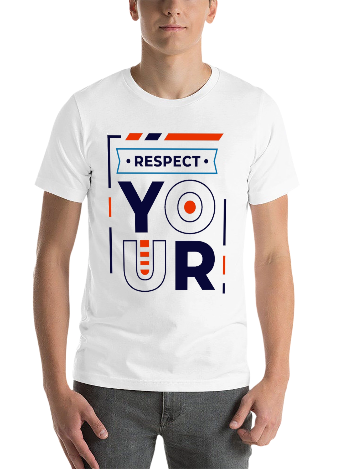 Black Respect Your Shirt - Modern Graphic Tee view 14