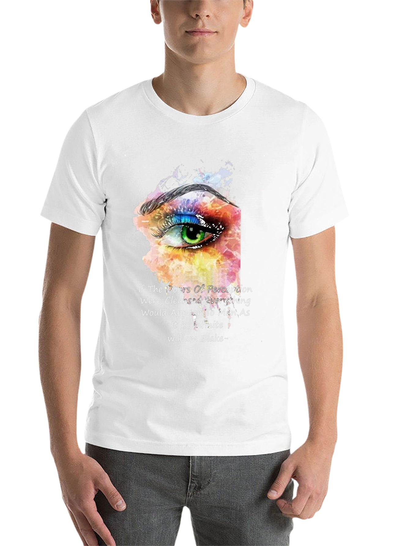 Black Perception Eye T-Shirt - William Blake Quote view 14
