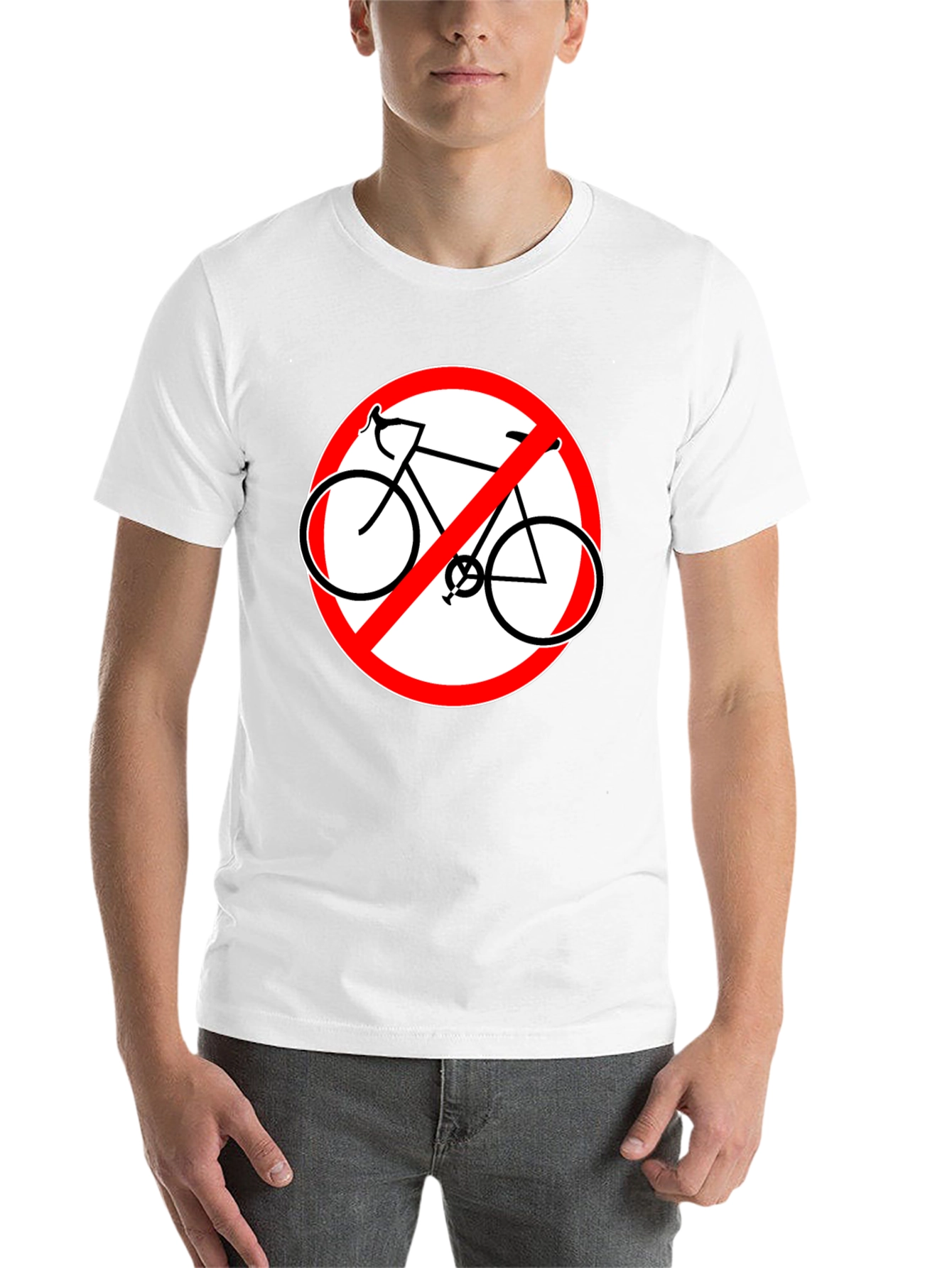 Black No Bicycles Allowed Graphic Black T-Shirt view 14