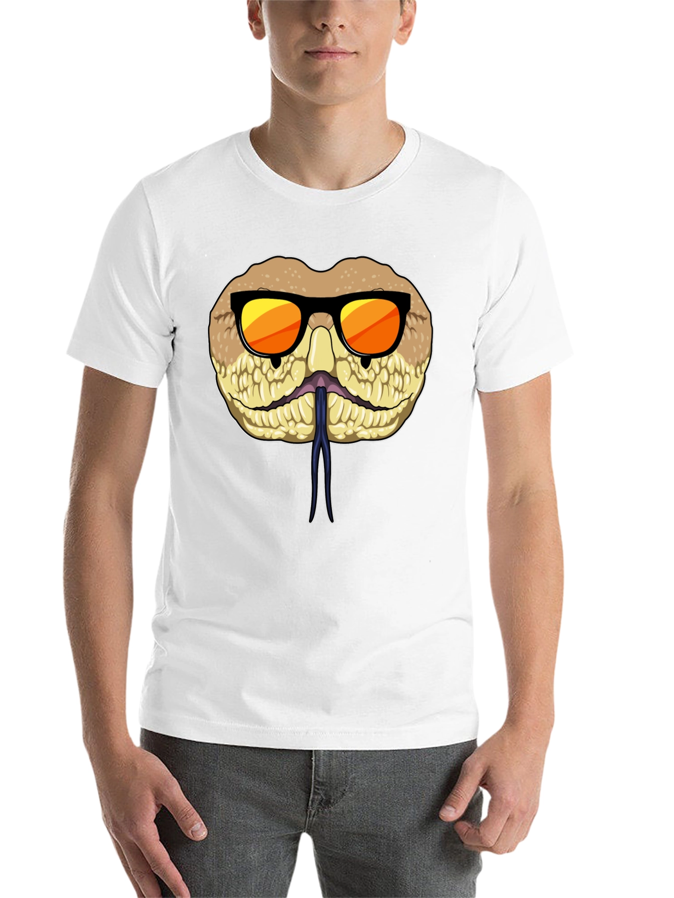 Black Cool Snake T-Shirt with Sunglasses view 14