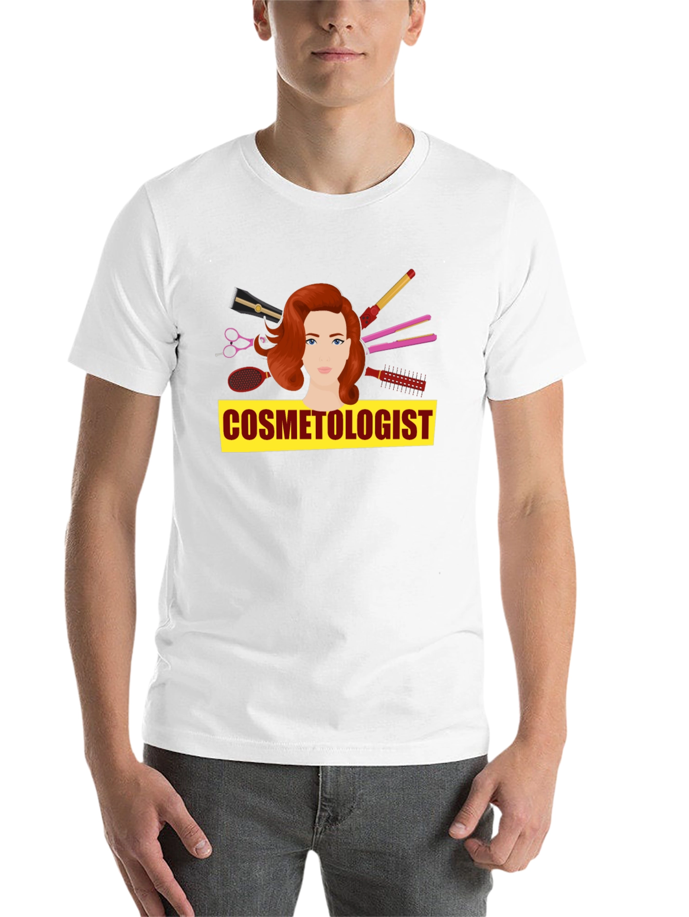 Black Cosmetologist T-Shirt - Hair Stylist Tee view 14