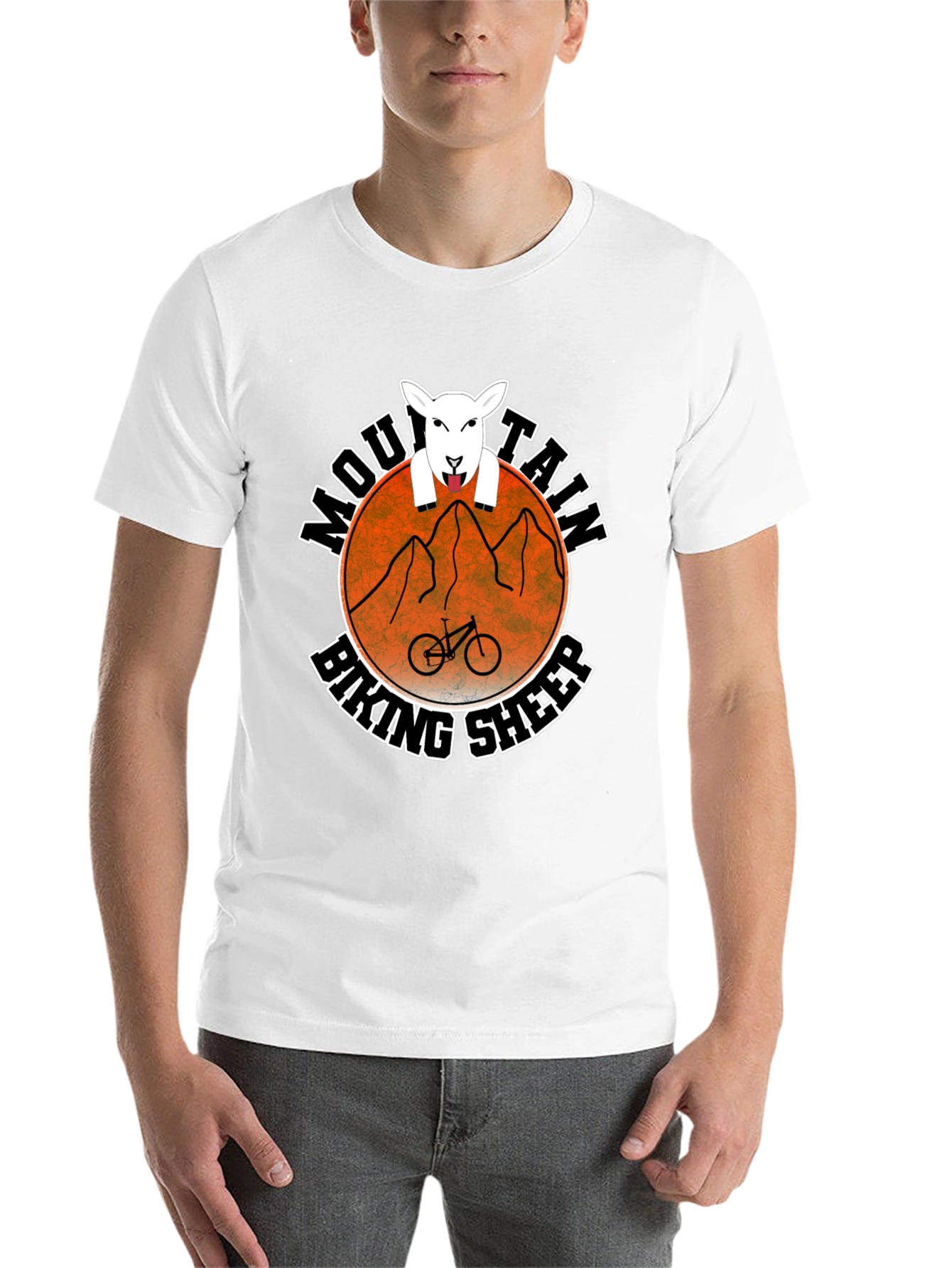 Black Mountain Biking Sheep Graphic Tee view 14