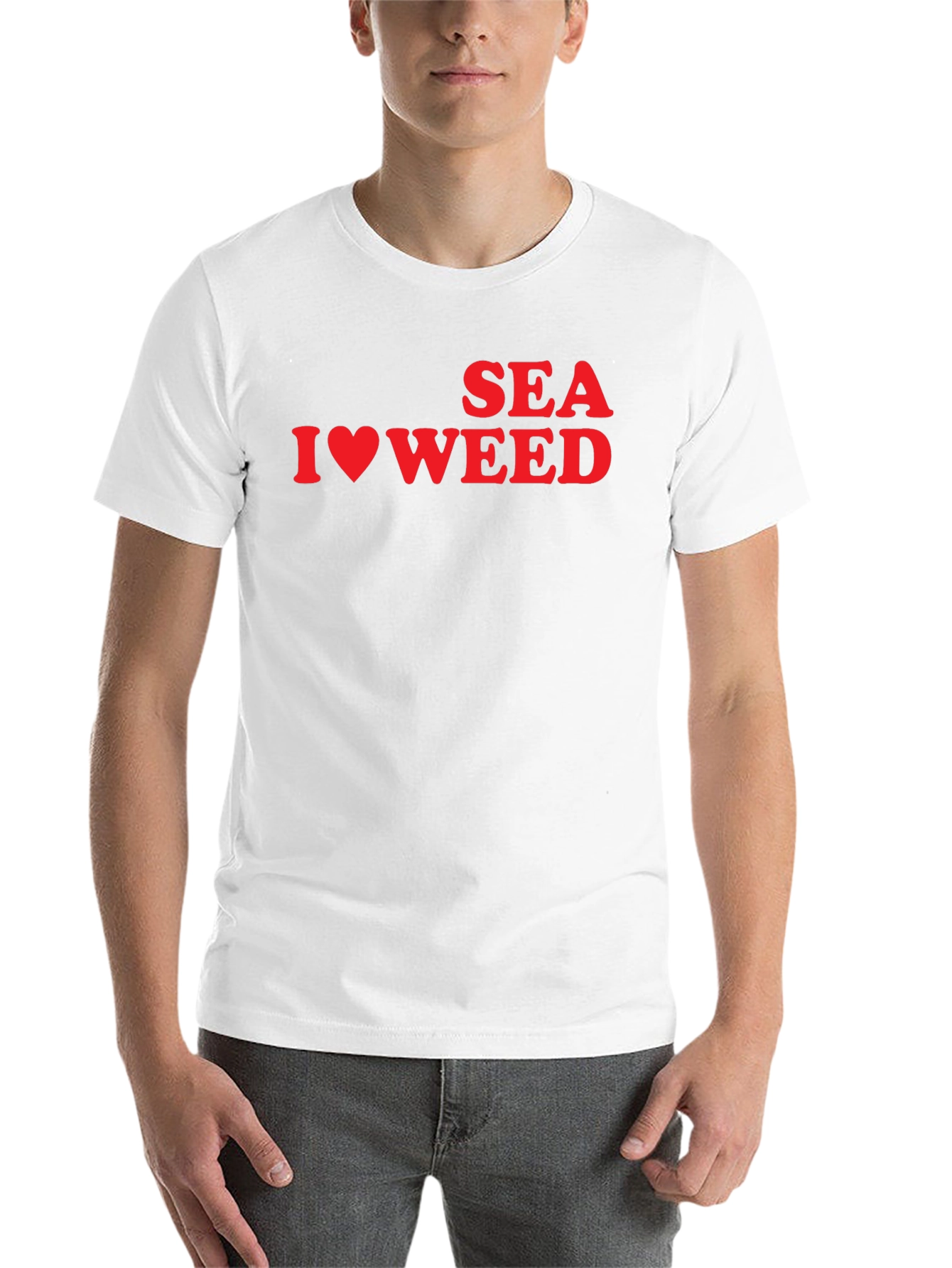 Black I Love Weed T-Shirt - Funny Slogan Tee view 14