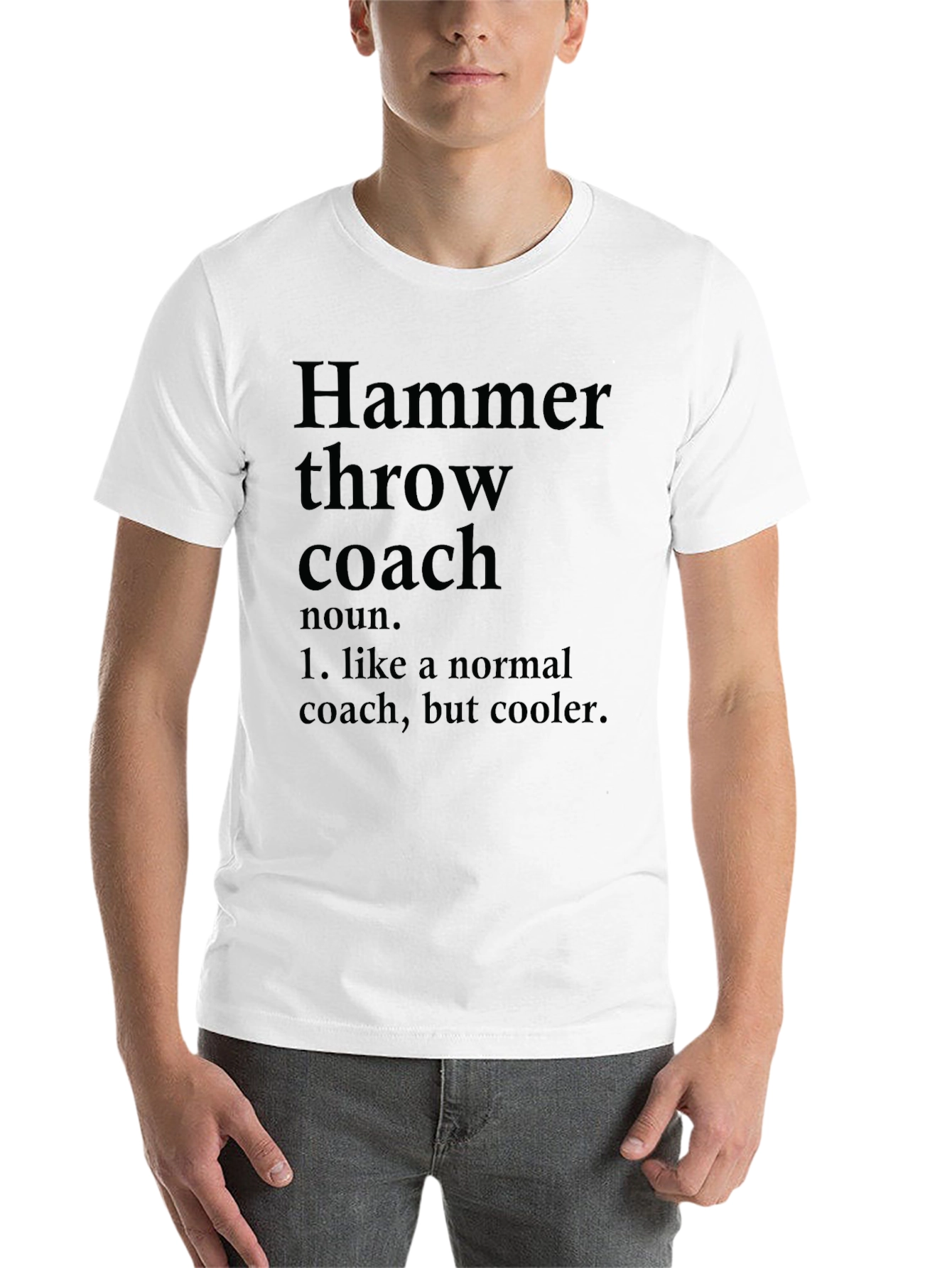 Black Hammer Throw Coach Definition Graphic T-Shirt view 14