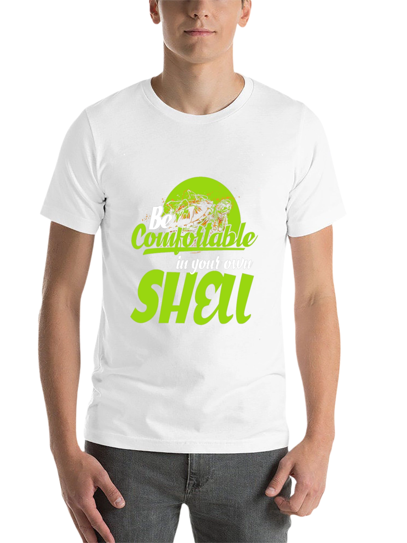 Black Be Comfortable in Your Own Shell Black T-Shirt view 14