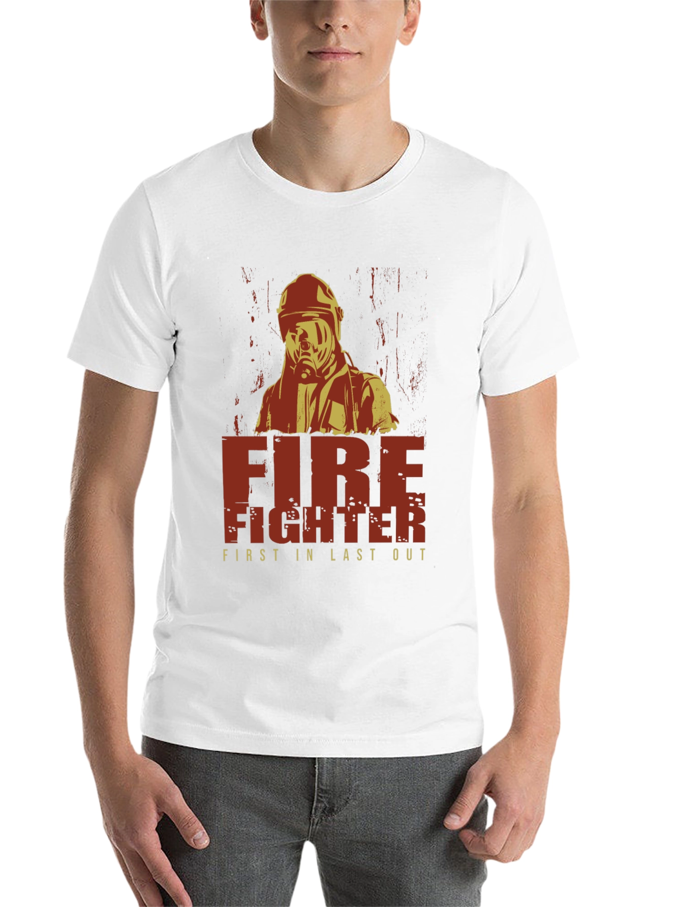 Black Firefighter First In Last Out Graphic T-Shirt view 14