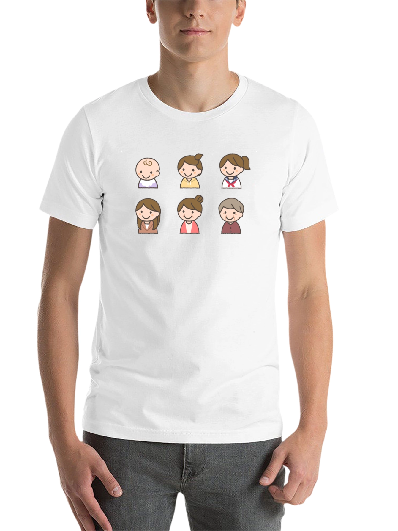 Black Family Portrait Graphic Tee - Black Unisex view 14