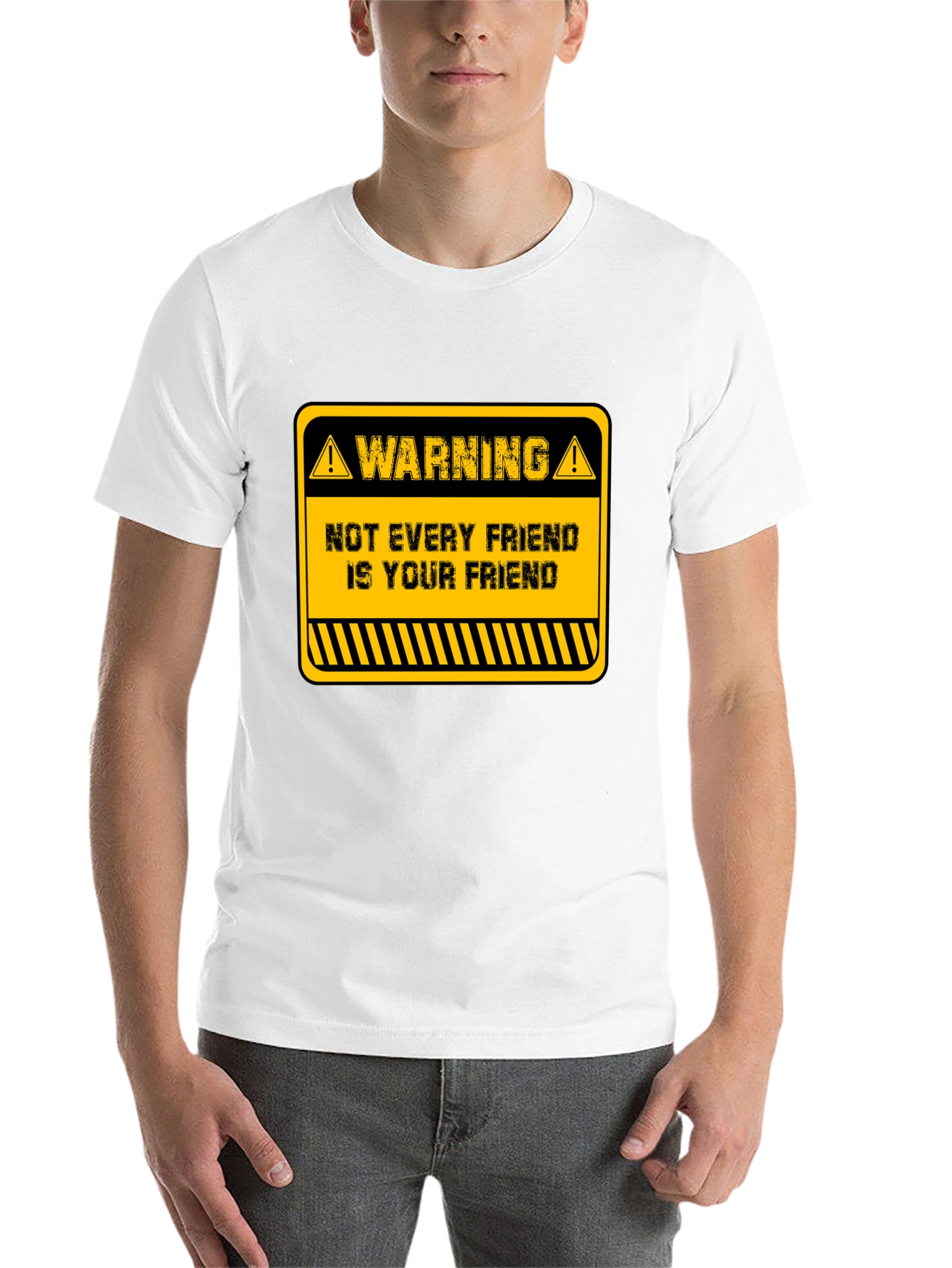 Black Warning Not Every Friend T-Shirt - Funny Graphic Tee view 14